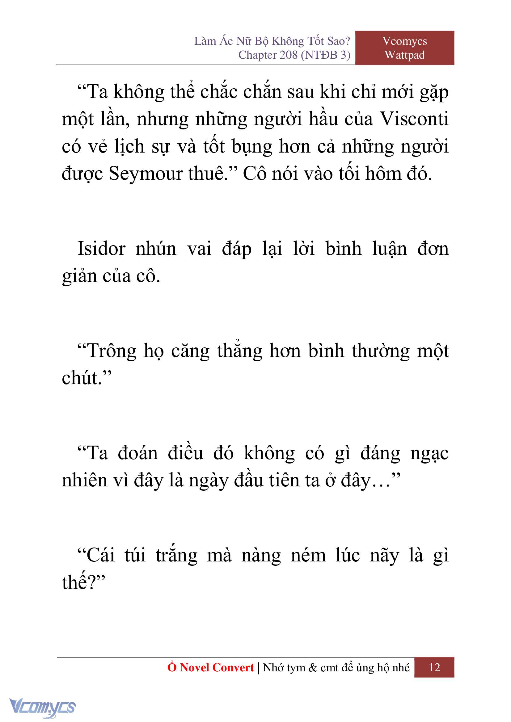 [Novel] Làm Ác Nữ Bộ Không Tốt Sao? Chap 208 - Trang 2