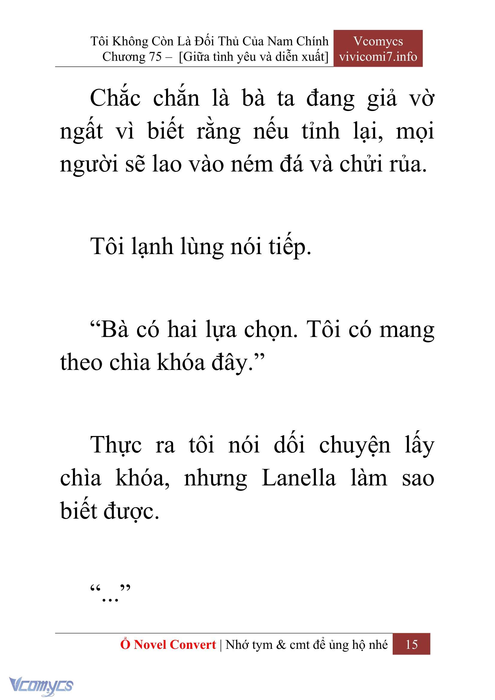 [Novel] Tôi Không Còn Là Đối Thủ Của Nam Chính Chap 75 - Trang 2