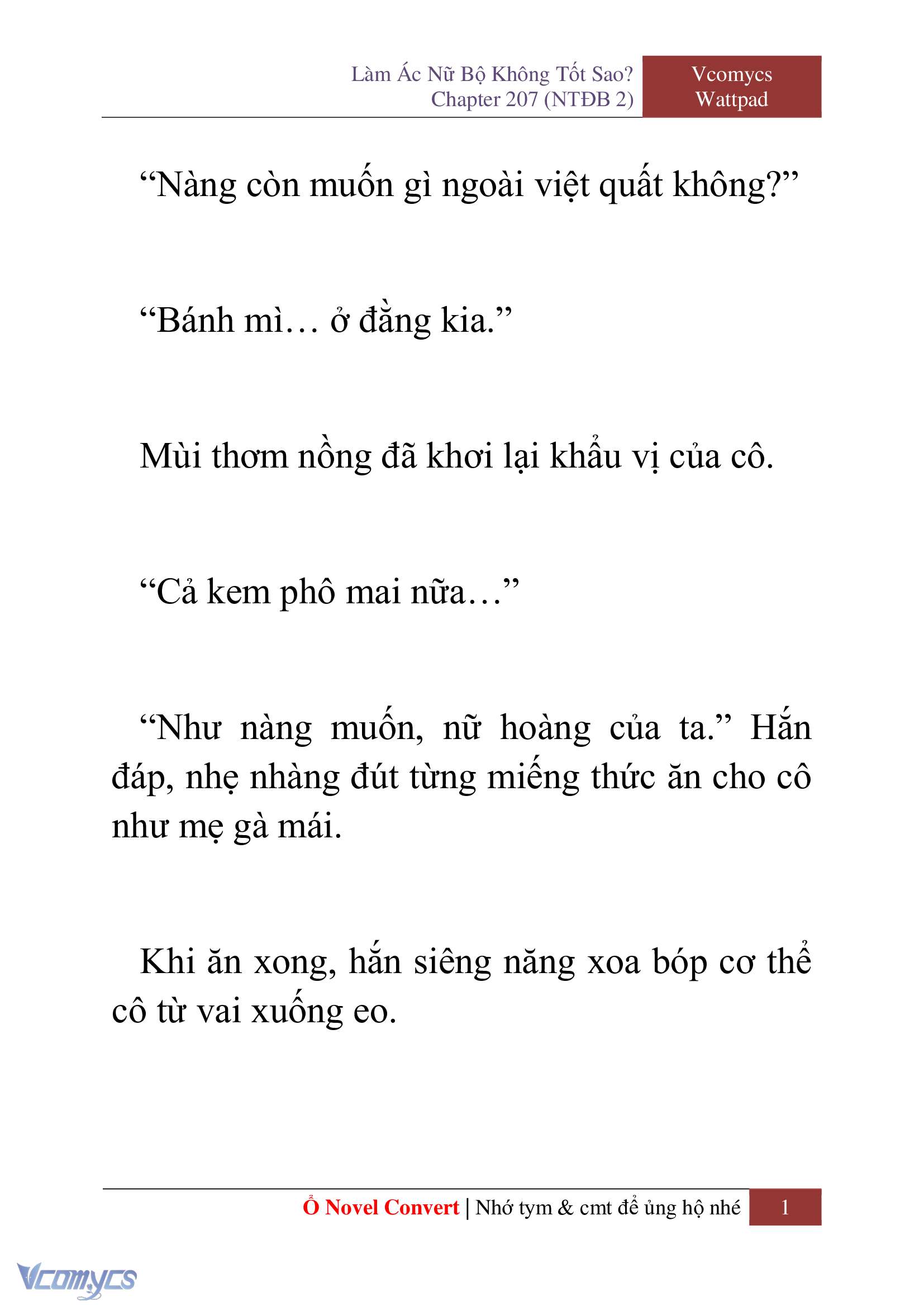 [Novel] Làm Ác Nữ Bộ Không Tốt Sao? Chap 207 - Trang 2