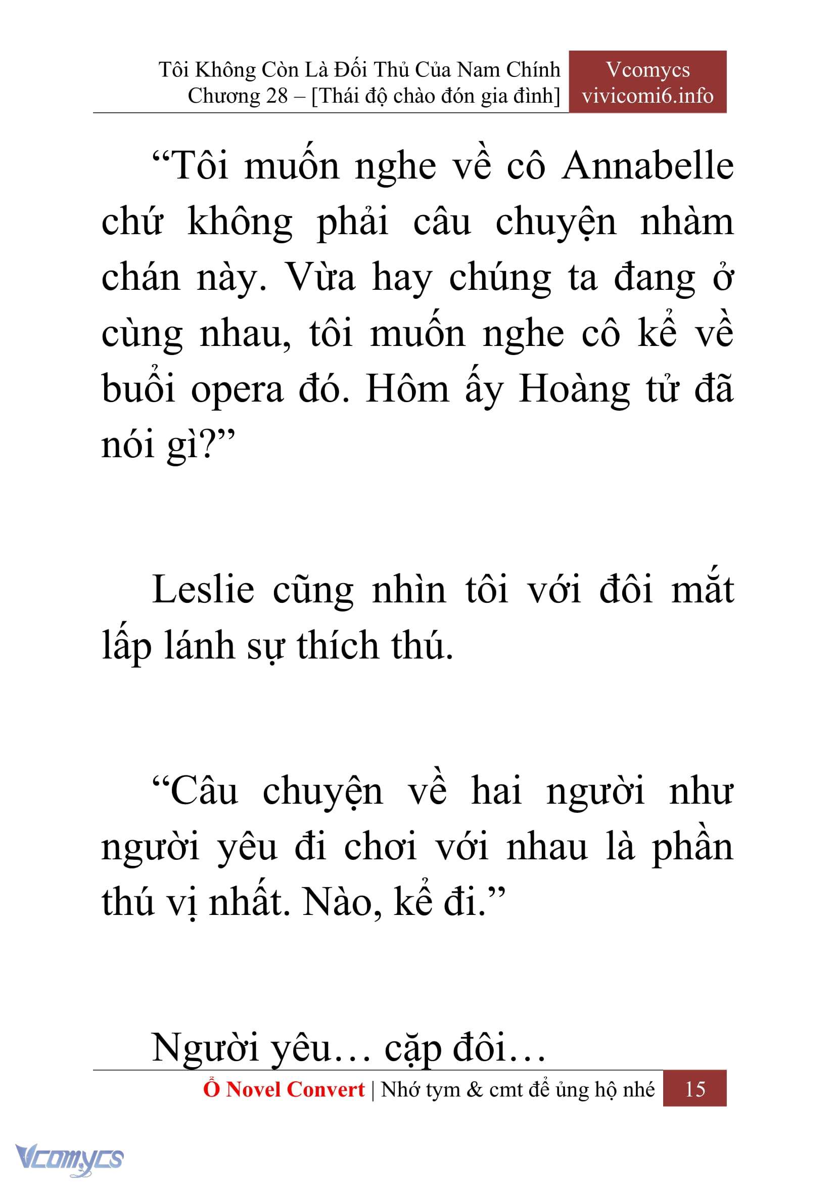 [Novel] Tôi Không Còn Là Đối Thủ Của Nam Chính Chap 28 - Trang 2