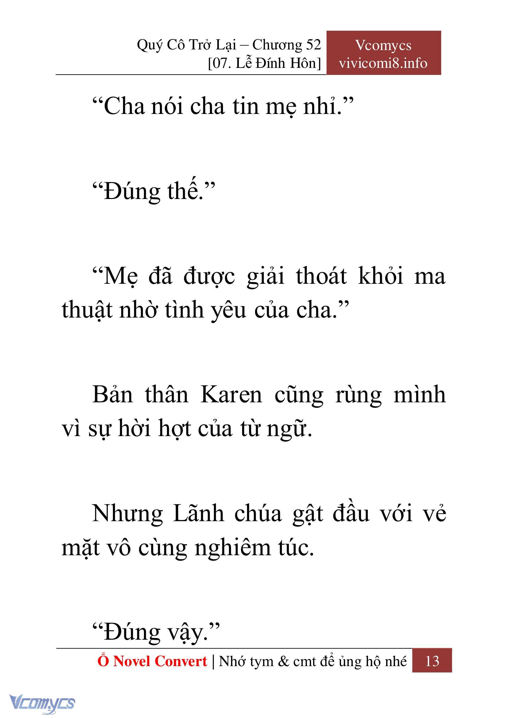 [Novel] Quý Cô Trở Lại Chap 52 - Trang 2