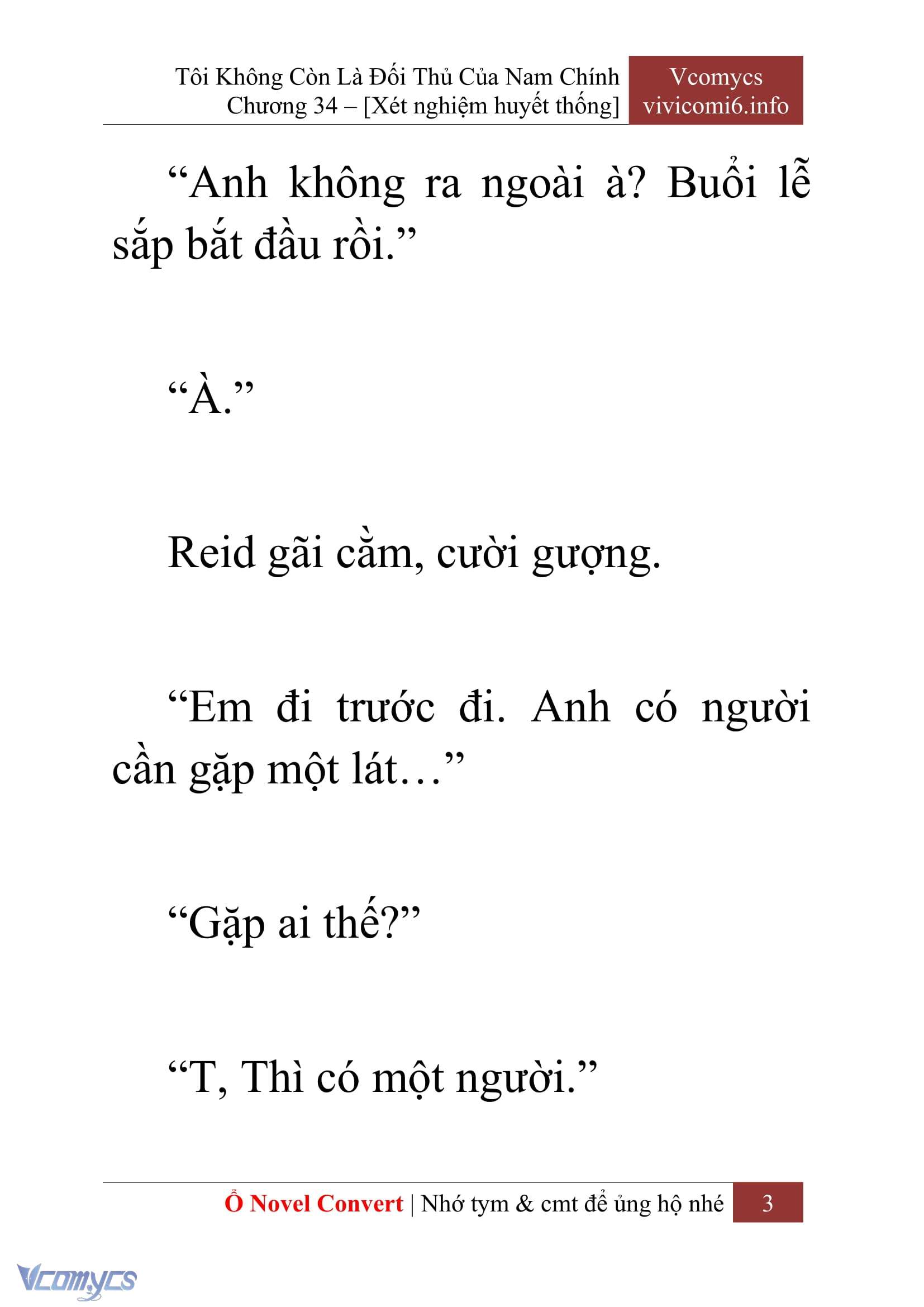 [Novel] Tôi Không Còn Là Đối Thủ Của Nam Chính Chap 34 - Trang 2