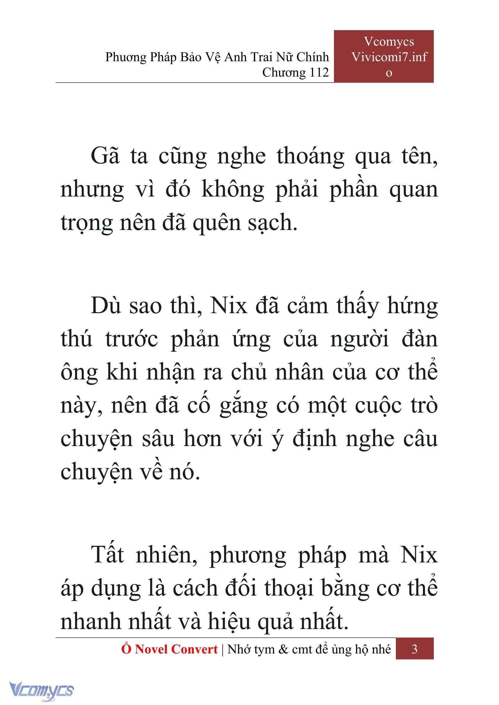 [Novel] Phương Pháp Bảo Vệ Anh Trai Nữ Chính Chap 112 - Trang 2