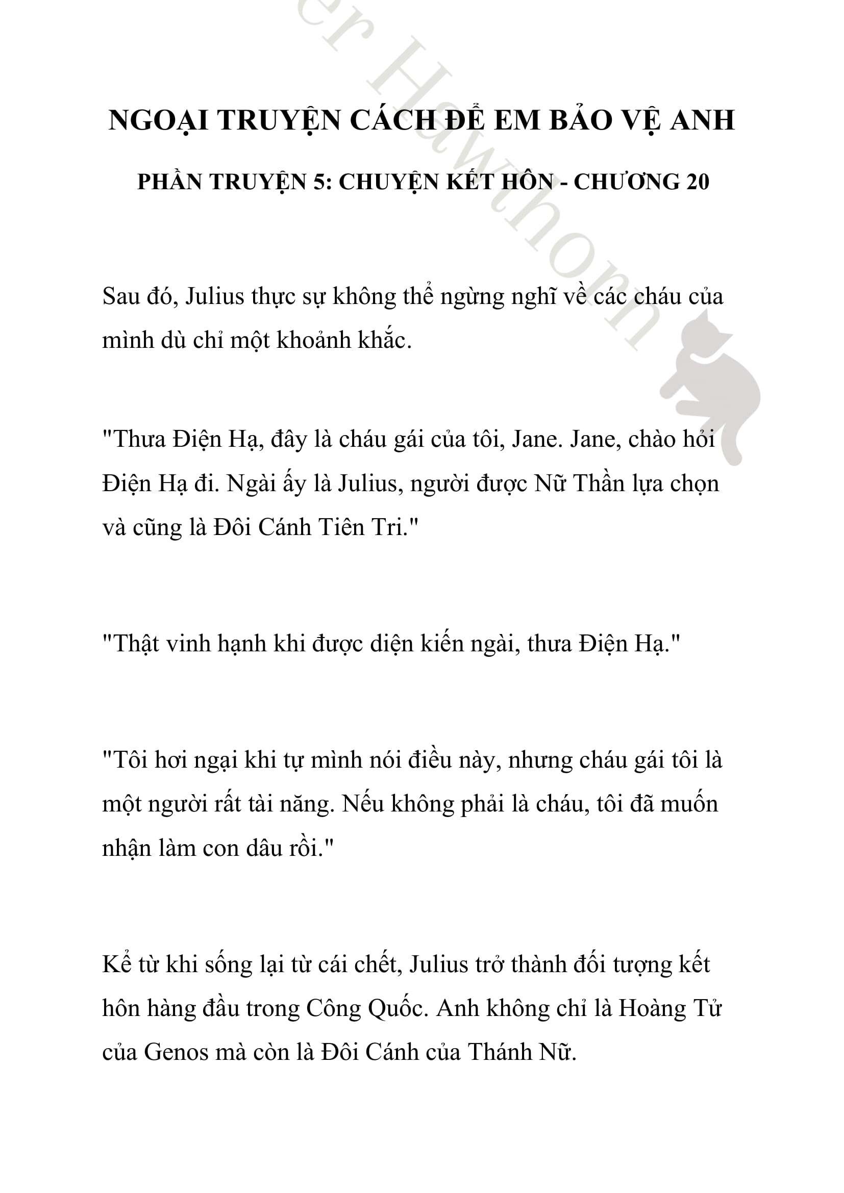 [NOVEL] Ngoại Truyện Cách Để Em Bảo Vệ Anh Chap 20 - Trang 2