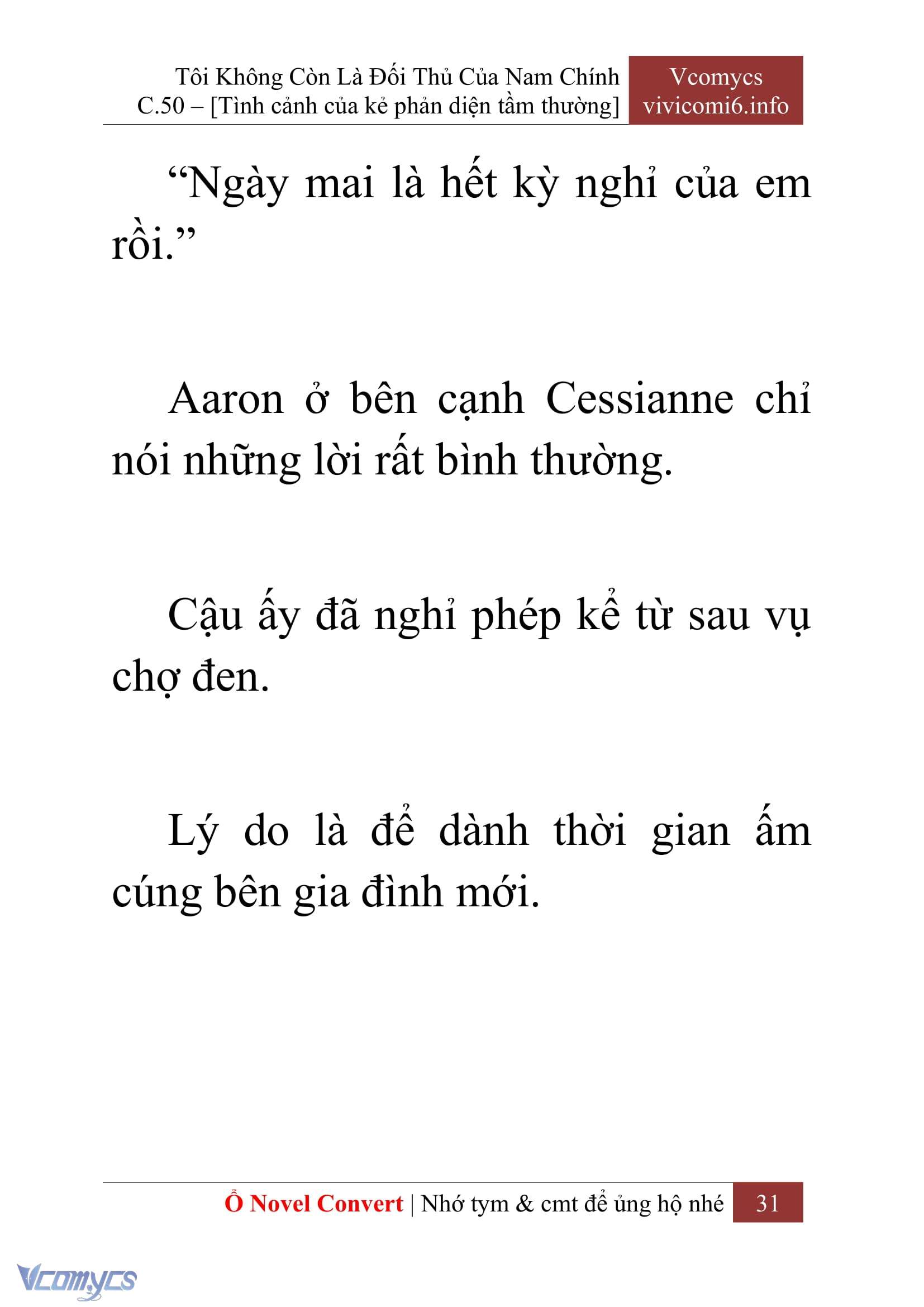 [Novel] Tôi Không Còn Là Đối Thủ Của Nam Chính Chap 50 - Next Chap 51