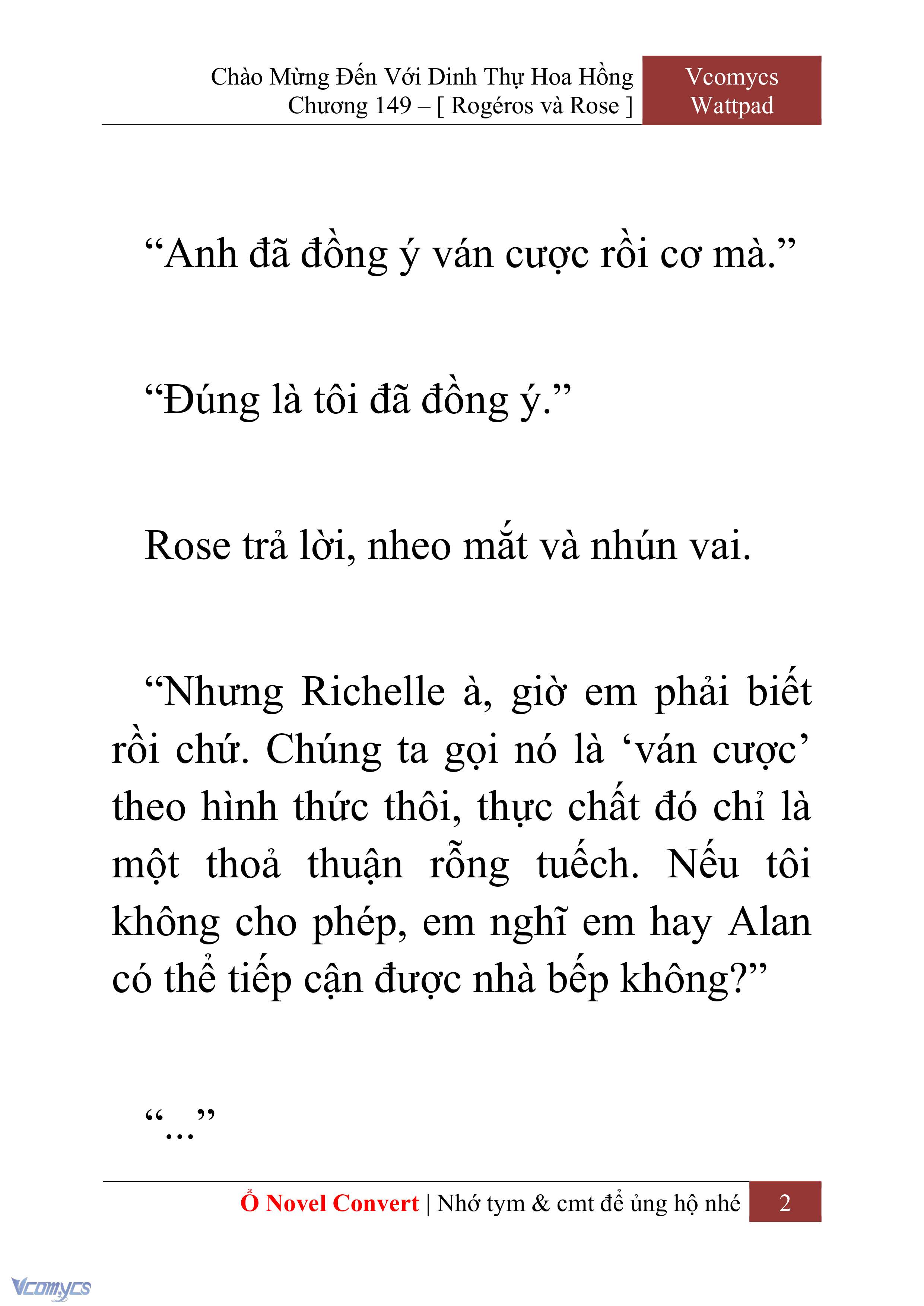 [Novel] Chào Mừng Đến Với Dinh Thự Hoa Hồng Chap 149 - Trang 2