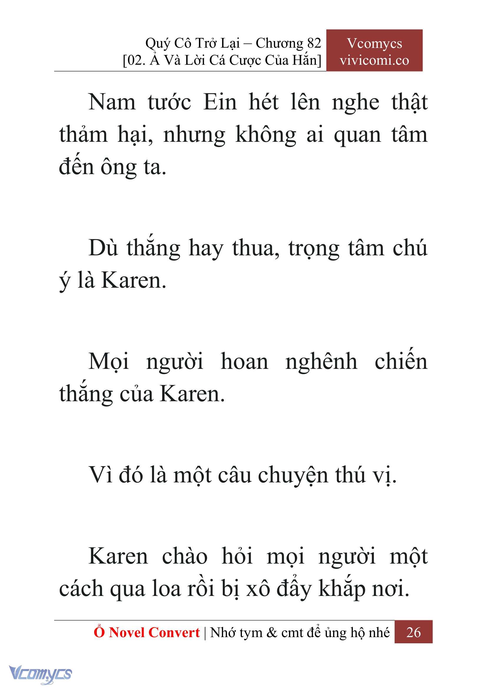 [Novel] Quý Cô Trở Lại Chap 82 - Trang 2