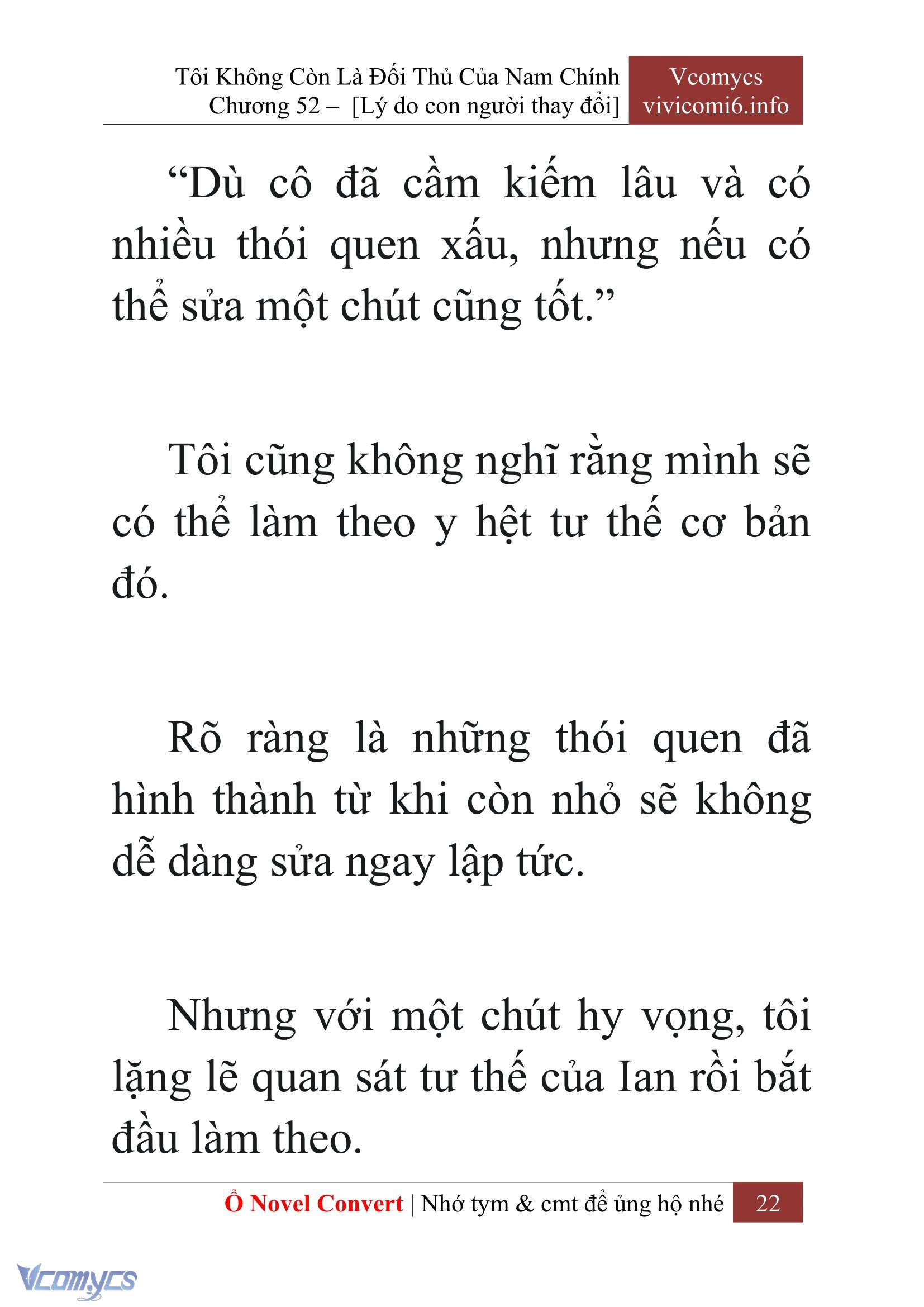 [Novel] Tôi Không Còn Là Đối Thủ Của Nam Chính Chap 52 - Trang 2
