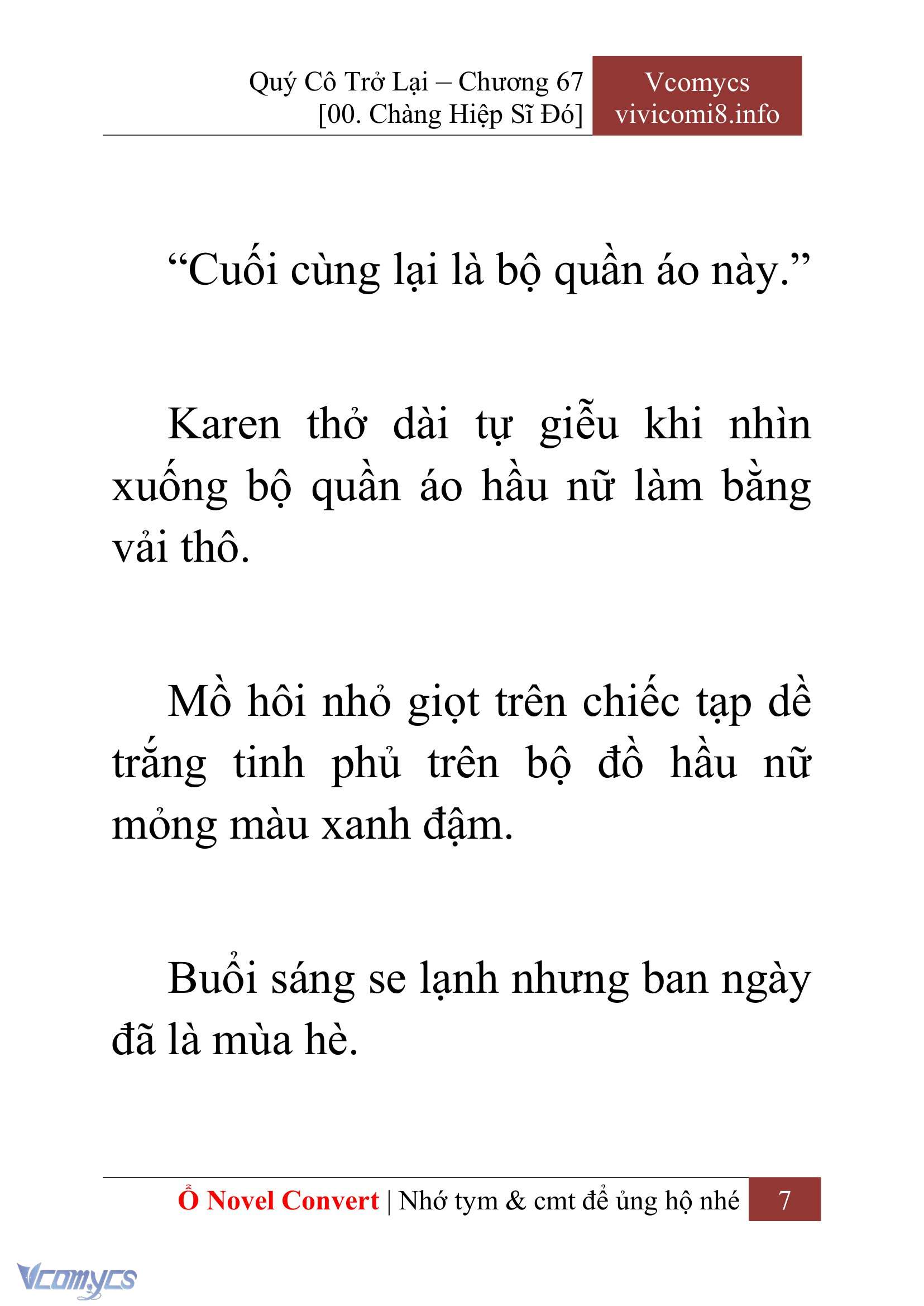 [Novel] Quý Cô Trở Lại Chap 67 - Trang 2
