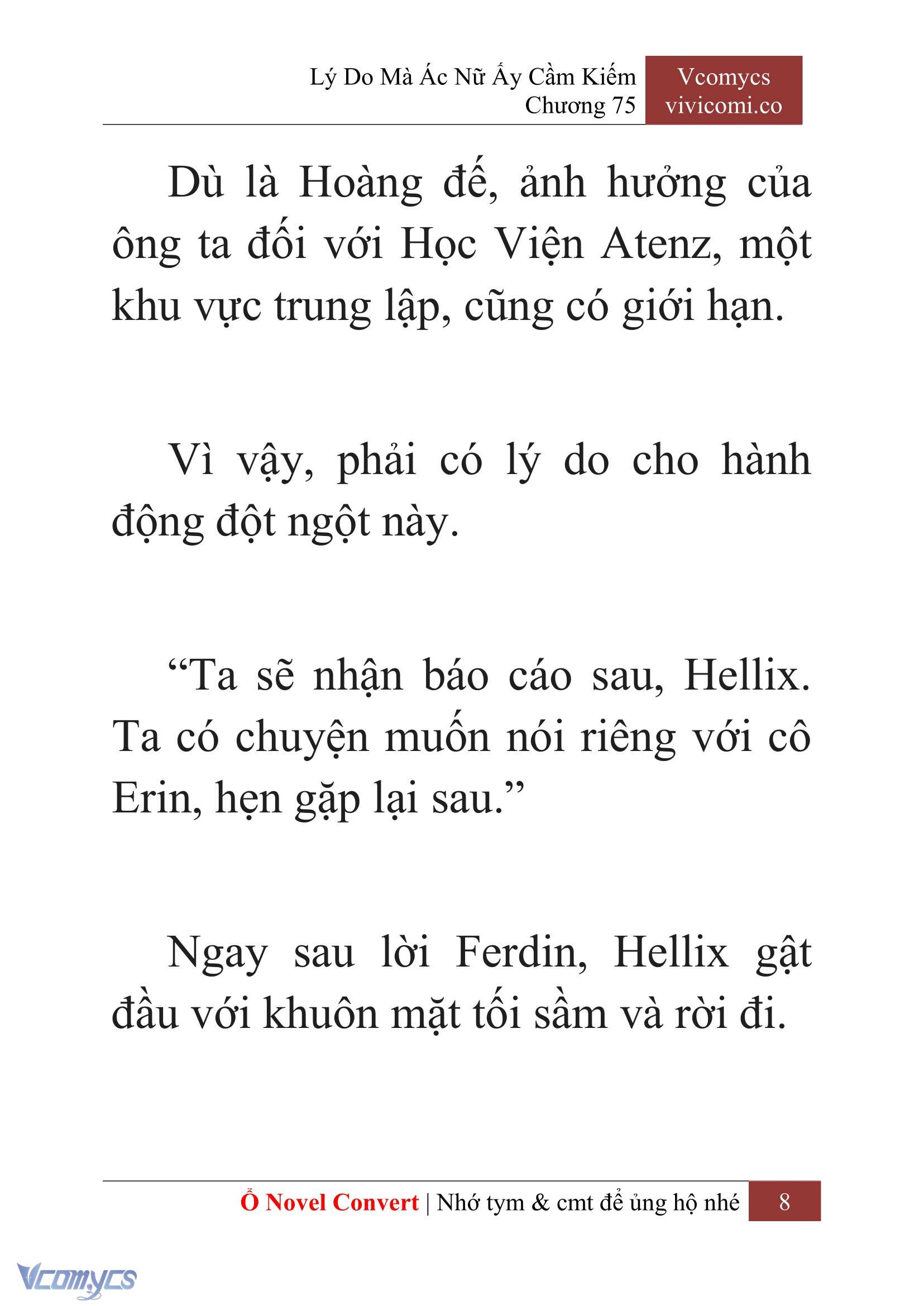 [Novel] Lý Do Mà Ác Nữ Ấy Cầm Kiếm Chap 75 - Trang 2