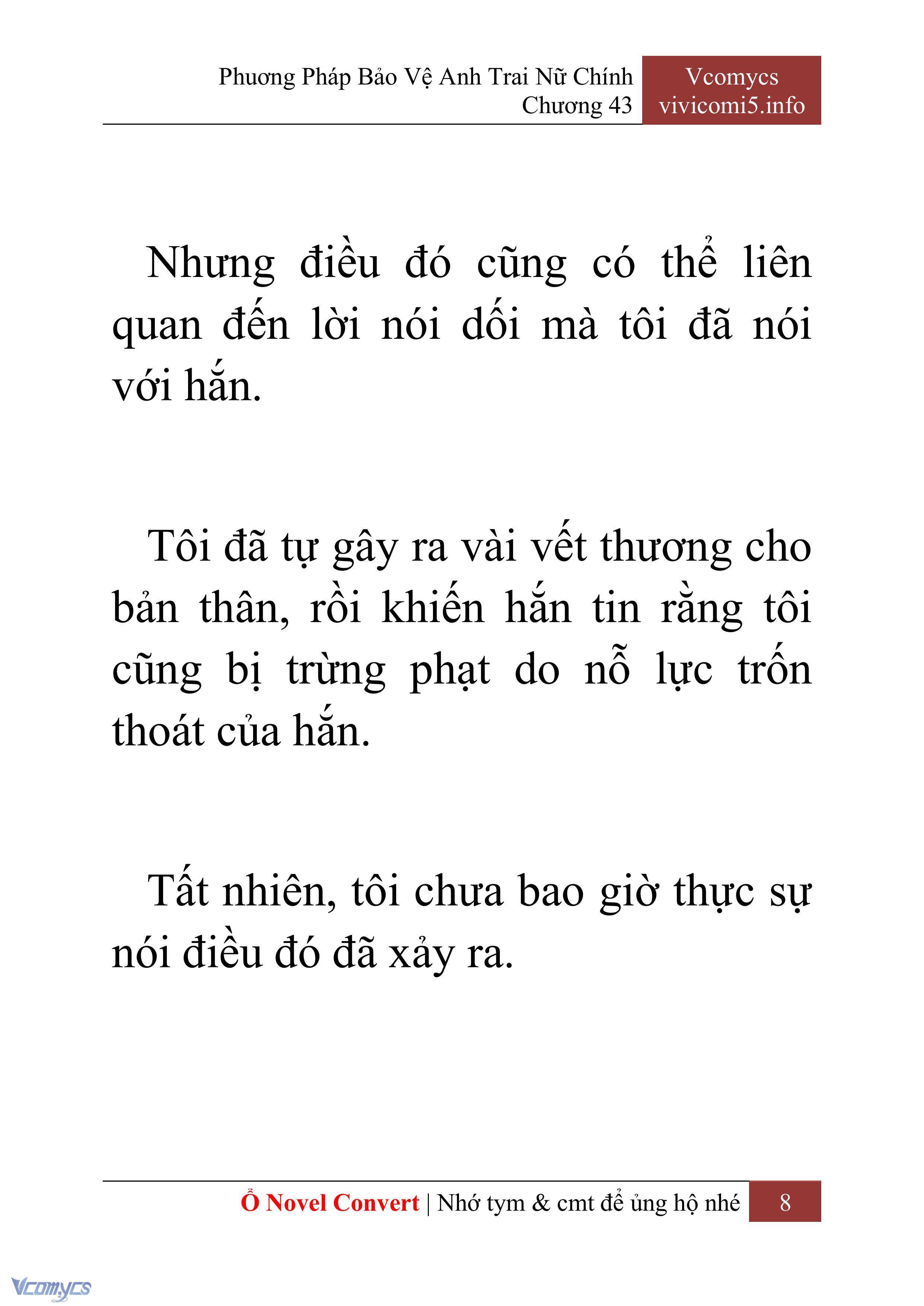 [Novel] Phương Pháp Bảo Vệ Anh Trai Nữ Chính Chap 43 - Trang 2