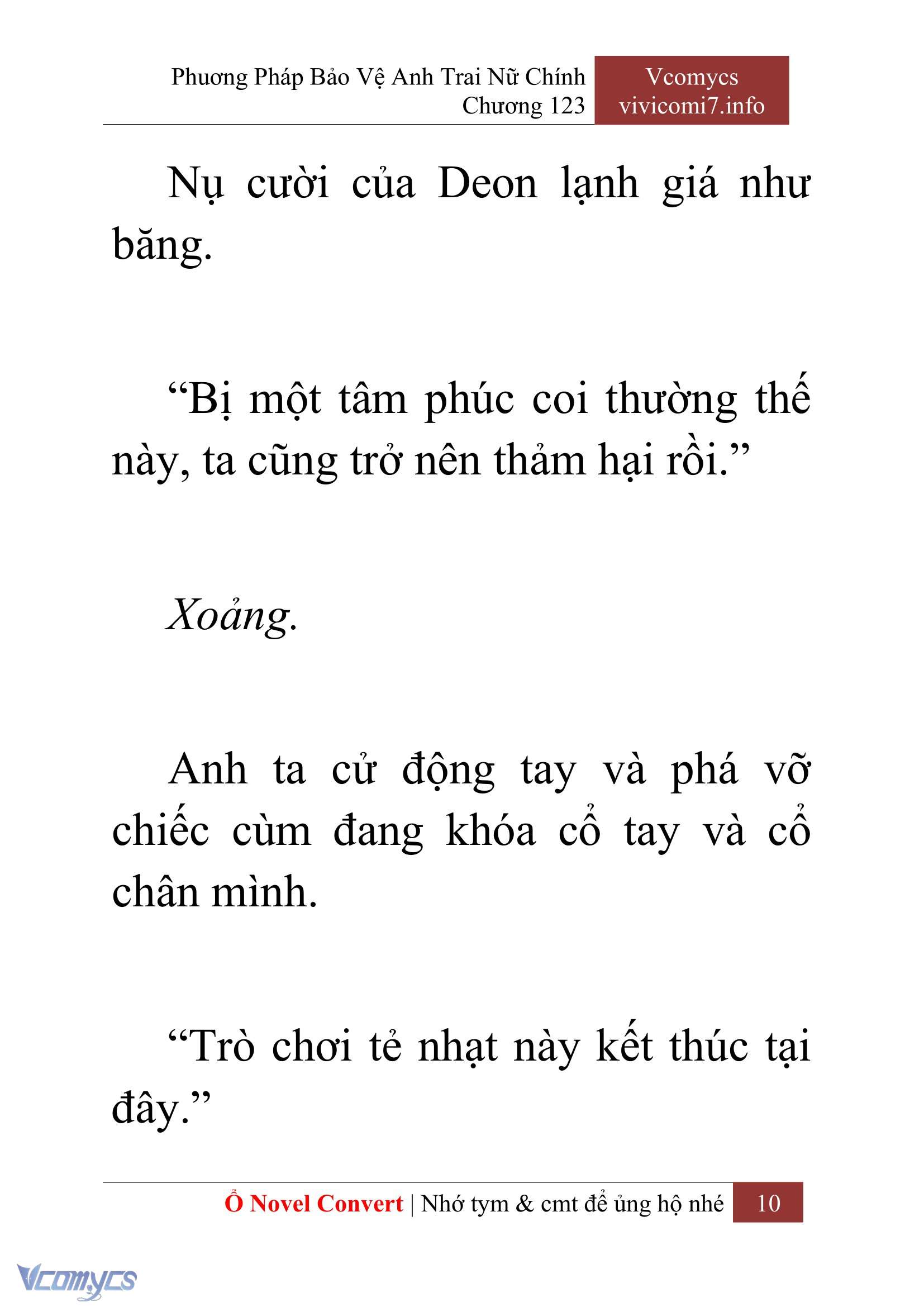 [Novel] Phương Pháp Bảo Vệ Anh Trai Nữ Chính Chap 123 - Trang 2