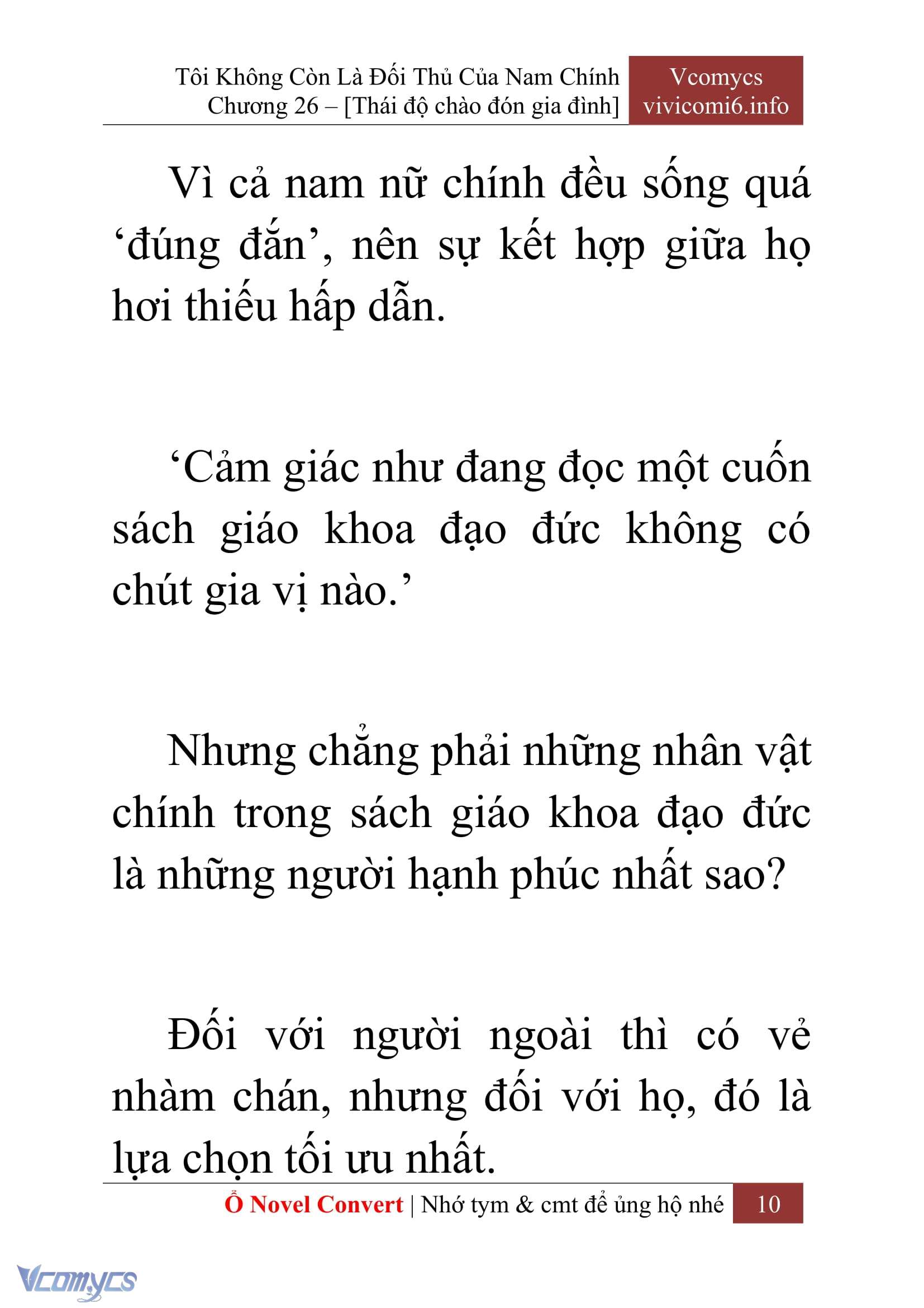 [Novel] Tôi Không Còn Là Đối Thủ Của Nam Chính Chap 26 - Trang 2