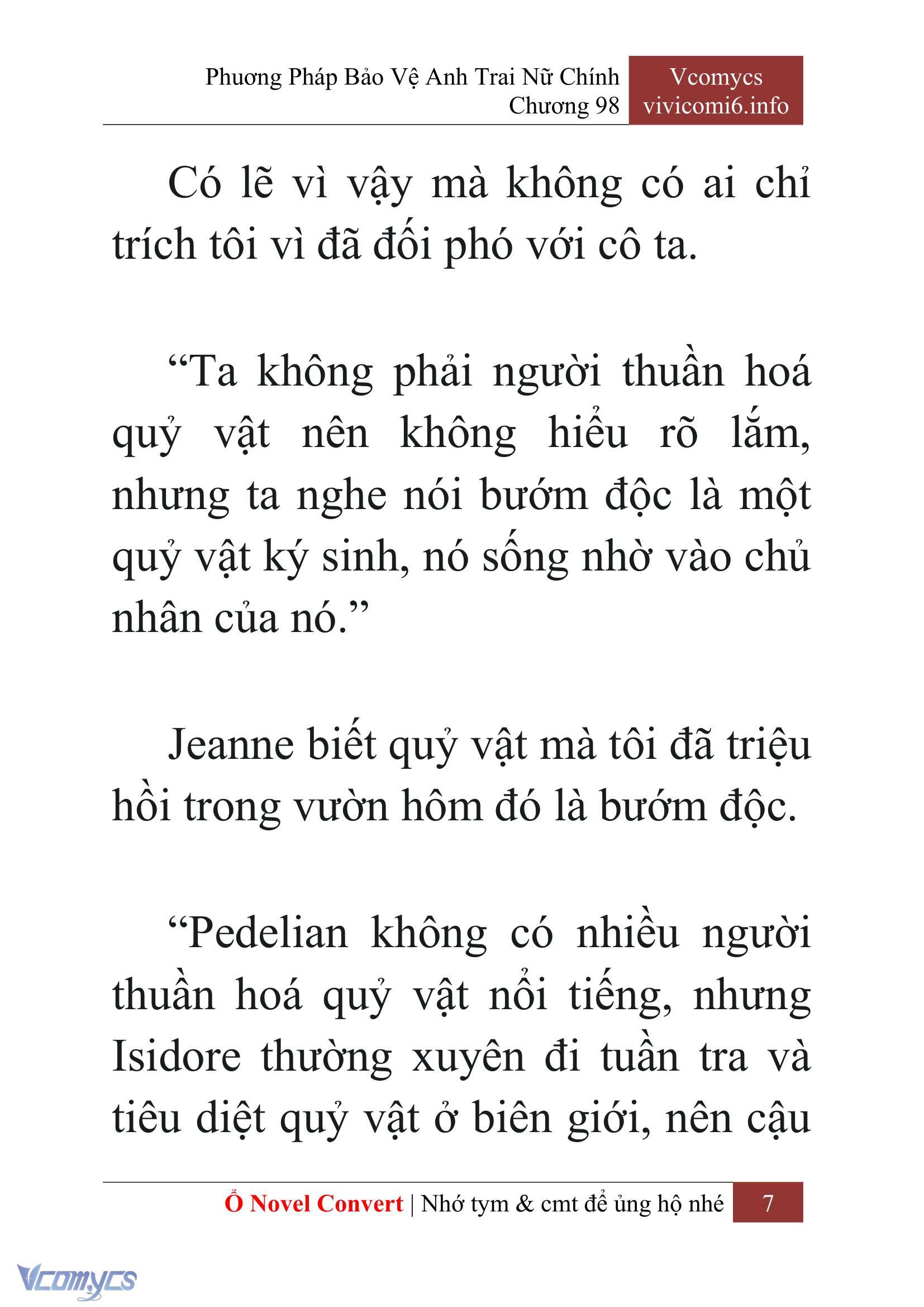 [Novel] Phương Pháp Bảo Vệ Anh Trai Nữ Chính Chap 98 - Trang 2