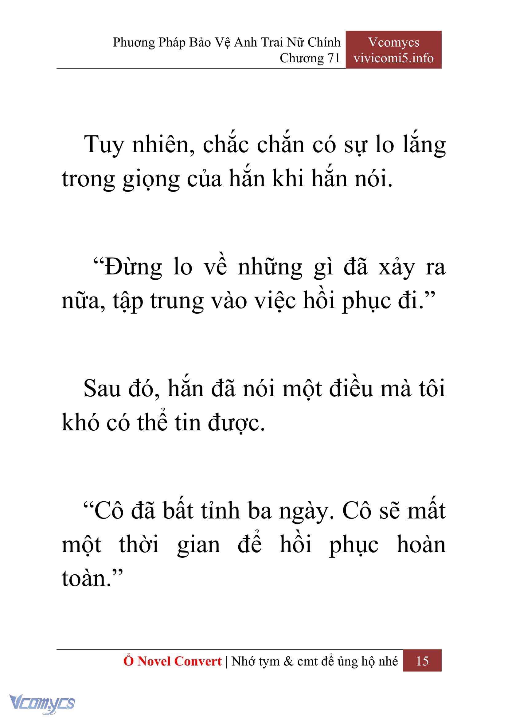 [Novel] Phương Pháp Bảo Vệ Anh Trai Nữ Chính Chap 71 - Trang 2