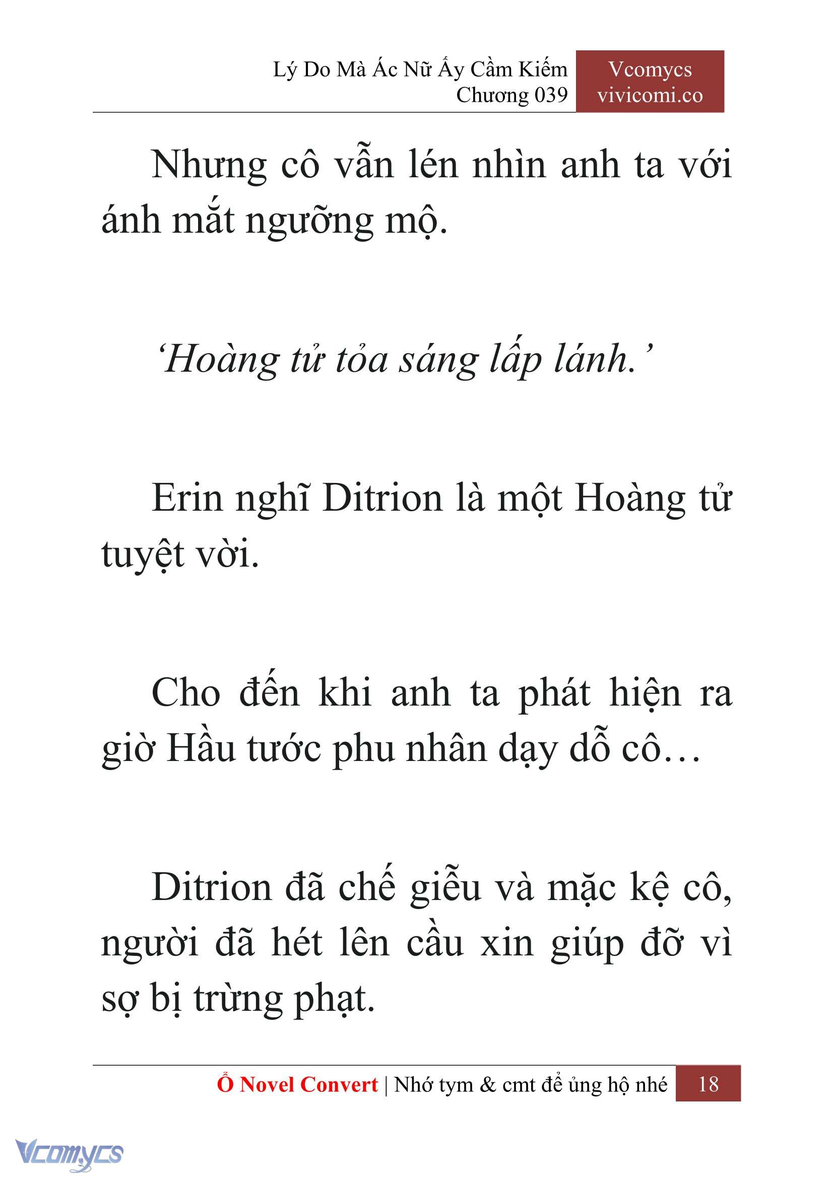 [Novel] Lý Do Mà Ác Nữ Ấy Cầm Kiếm Chap 39 - Next Chap 40