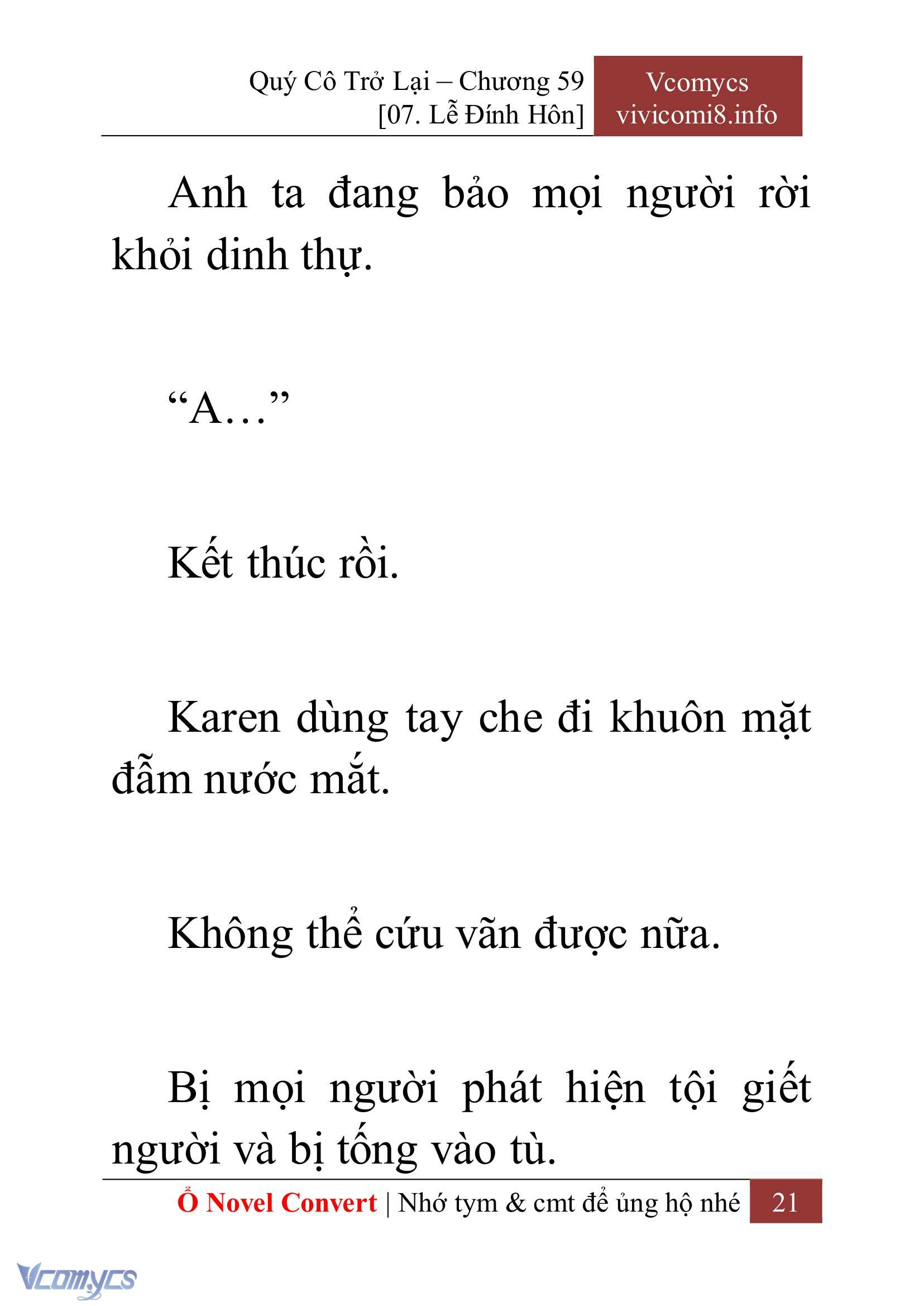 [Novel] Quý Cô Trở Lại Chap 59 - Trang 2