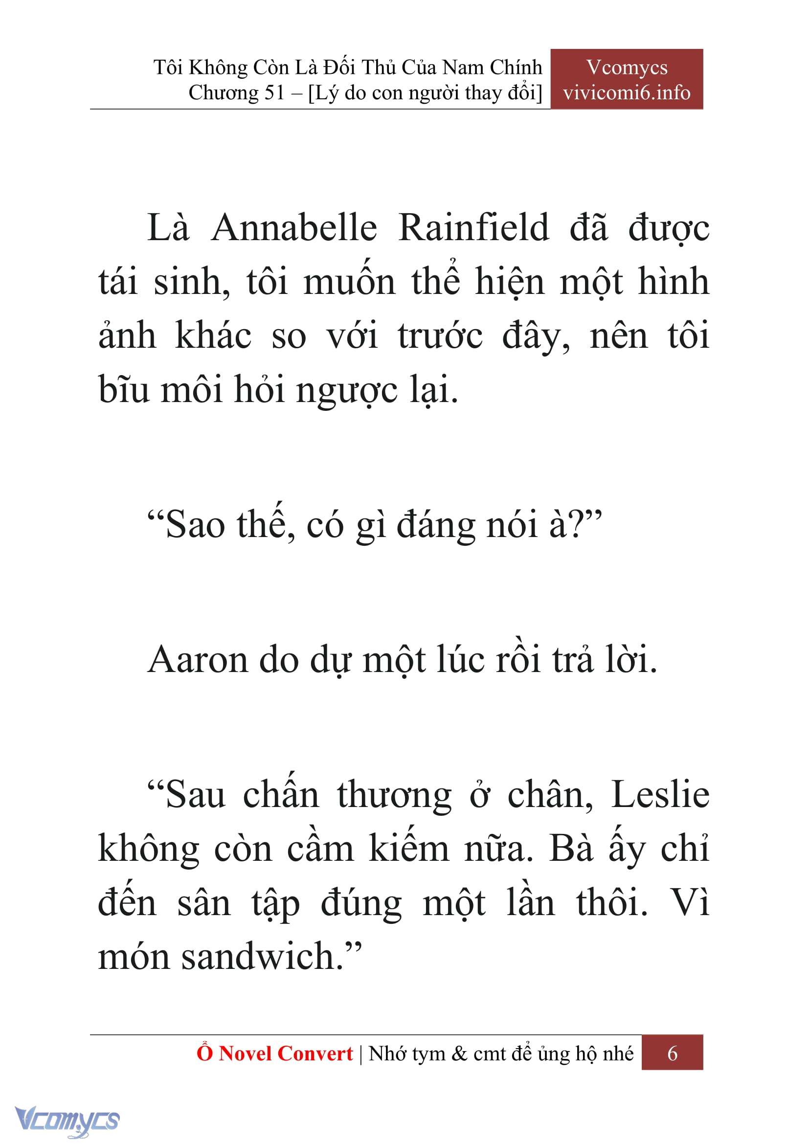 [Novel] Tôi Không Còn Là Đối Thủ Của Nam Chính Chap 51 - Trang 2