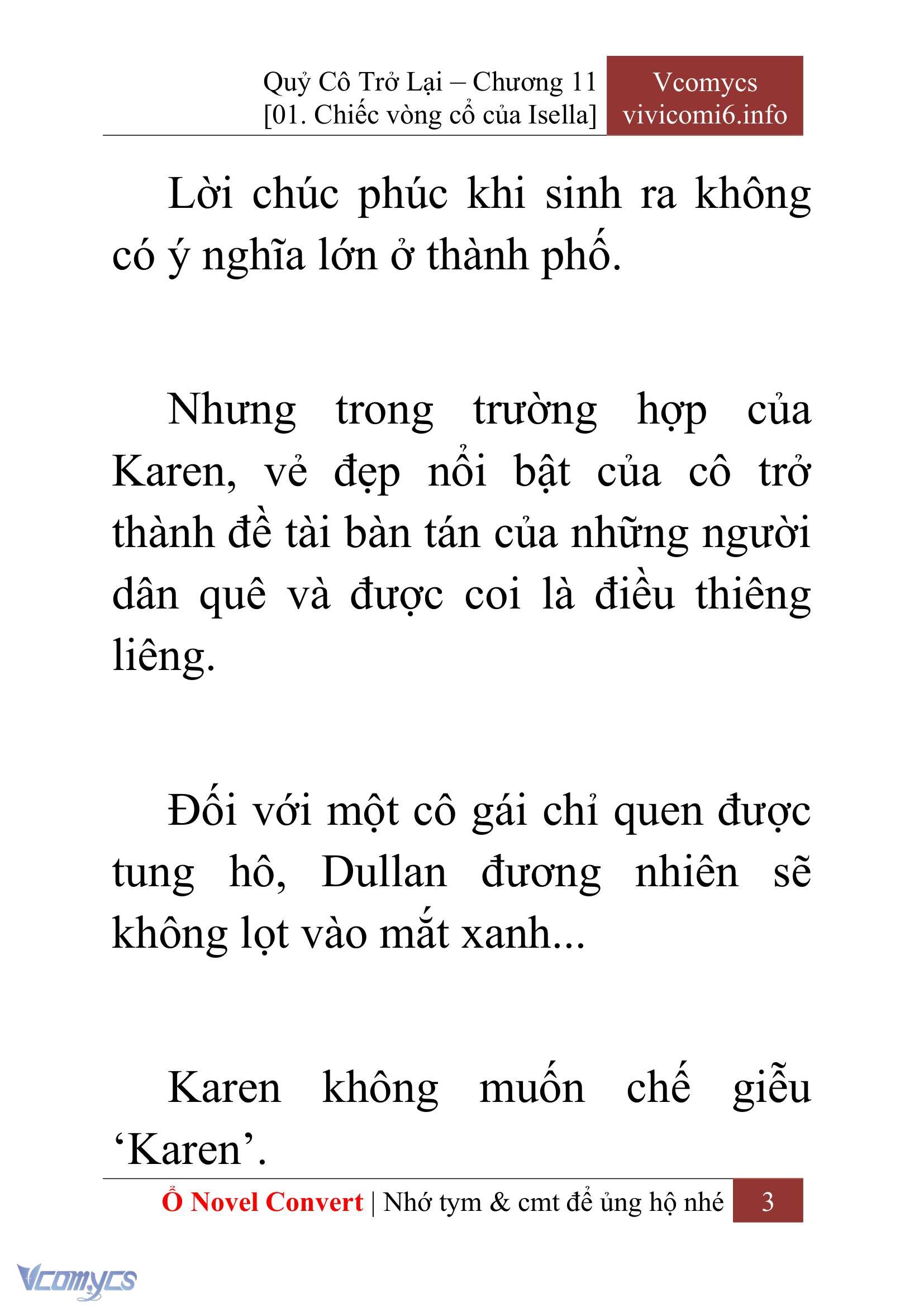 [Novel] Quý Cô Trở Lại Chap 11 - Trang 2