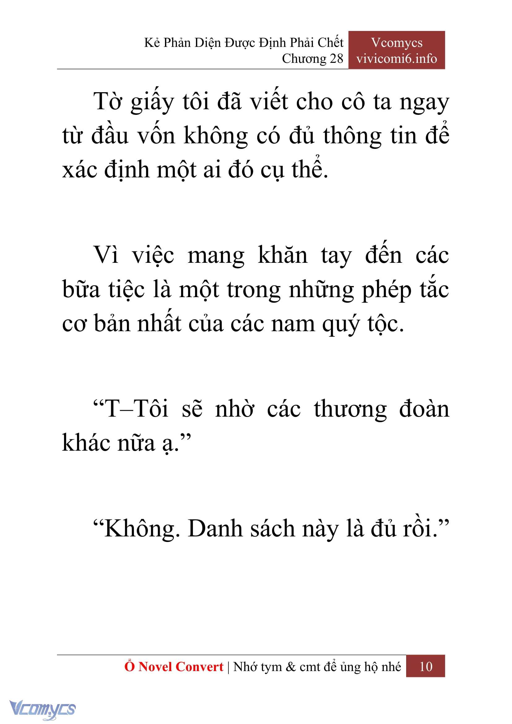 [Novel] Kẻ Phản Diện Được Định Phải Chết Chap 28 - Trang 2