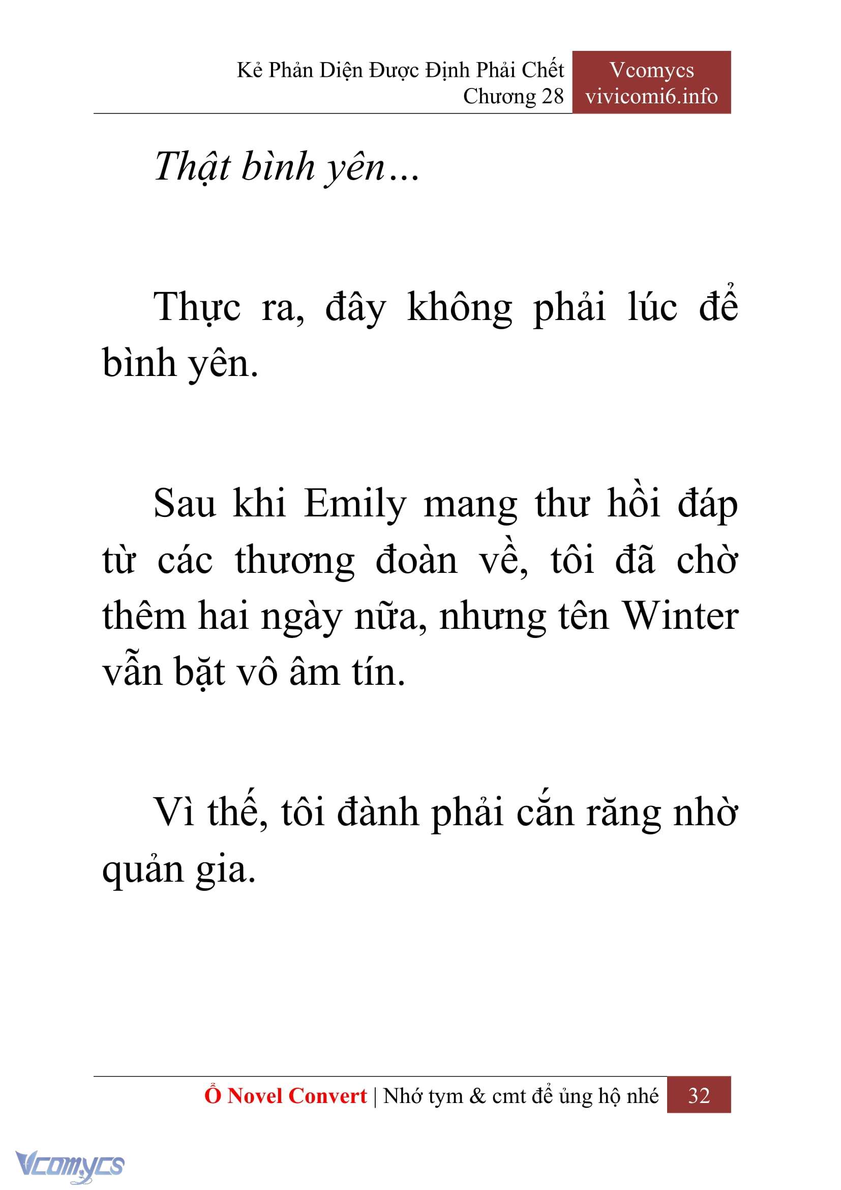 [Novel] Kẻ Phản Diện Được Định Phải Chết Chap 28 - Trang 2