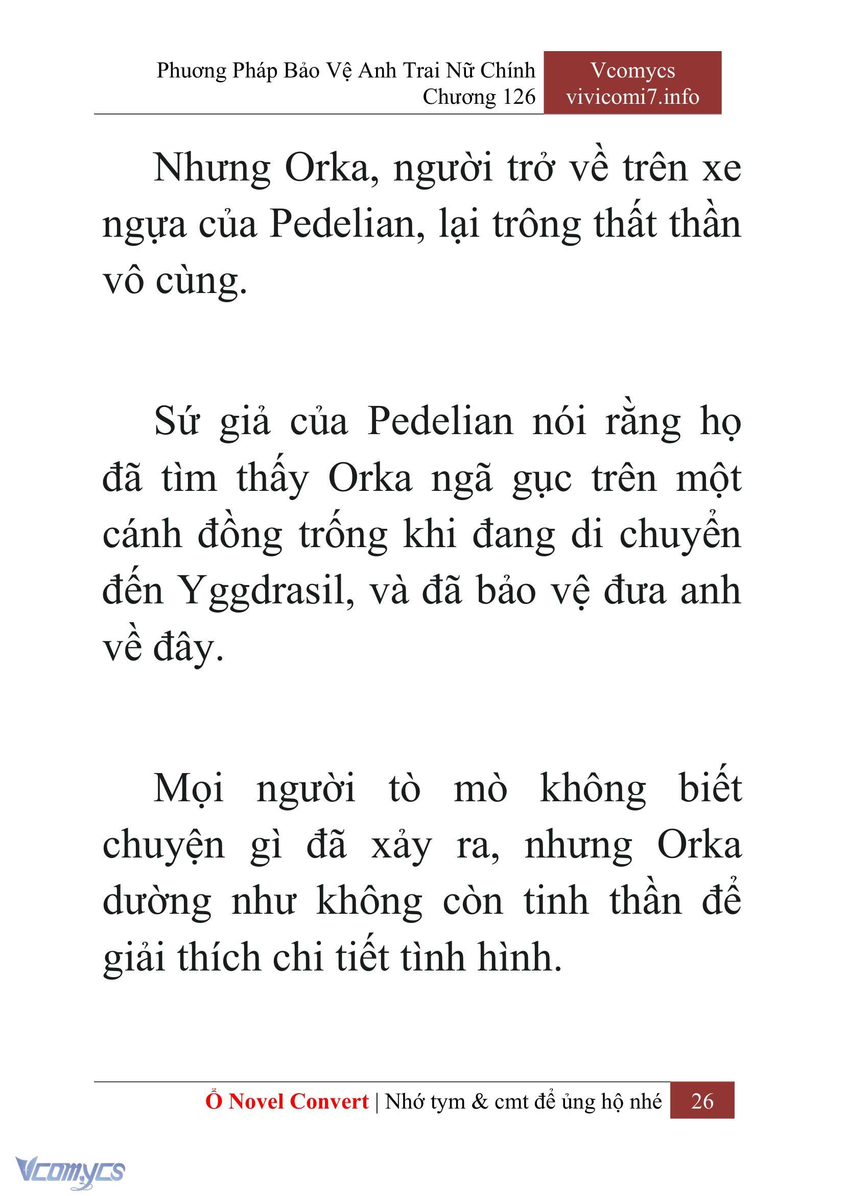 [Novel] Phương Pháp Bảo Vệ Anh Trai Nữ Chính Chap 126 - Trang 2