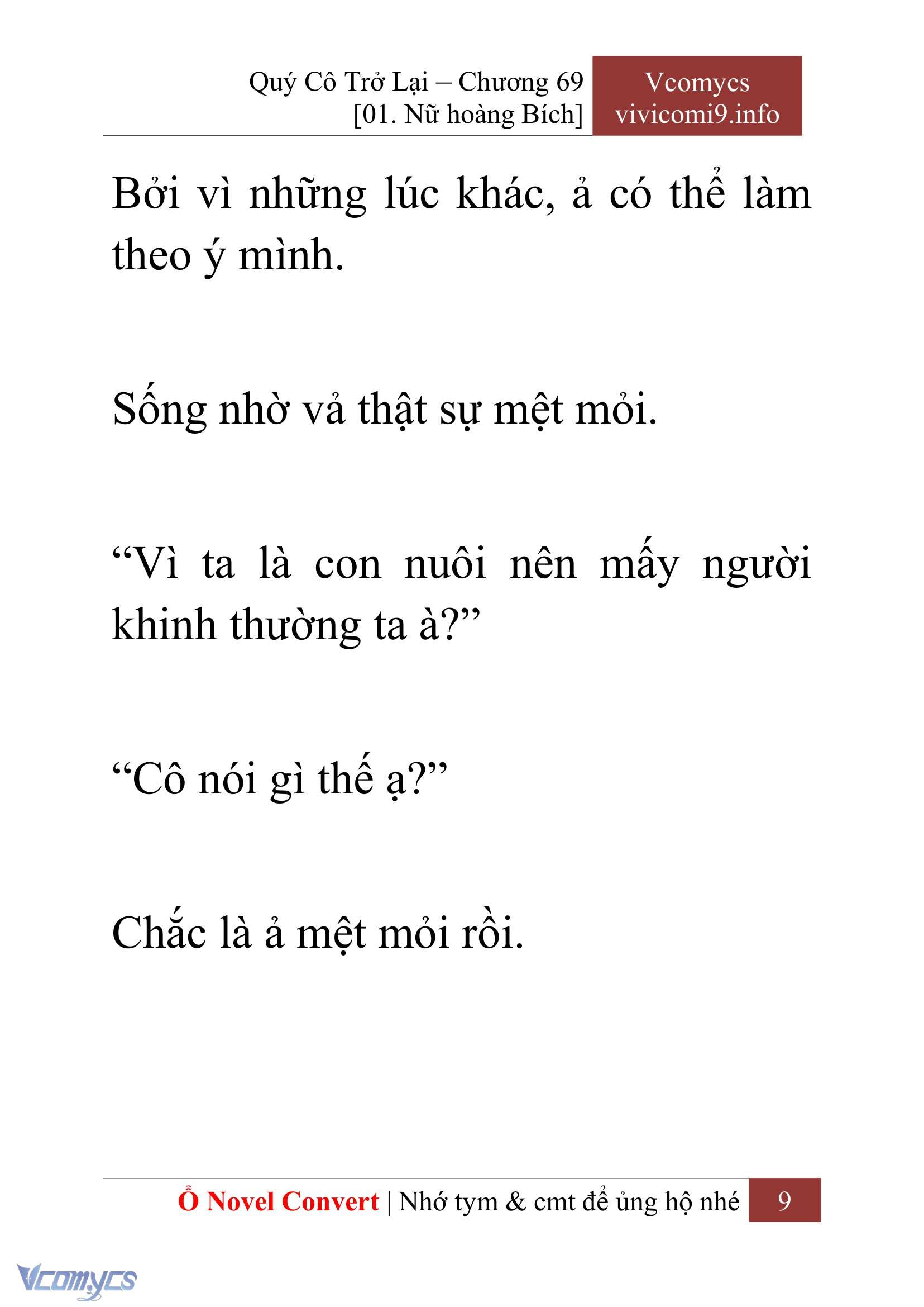 [Novel] Quý Cô Trở Lại Chap 69 - Trang 2