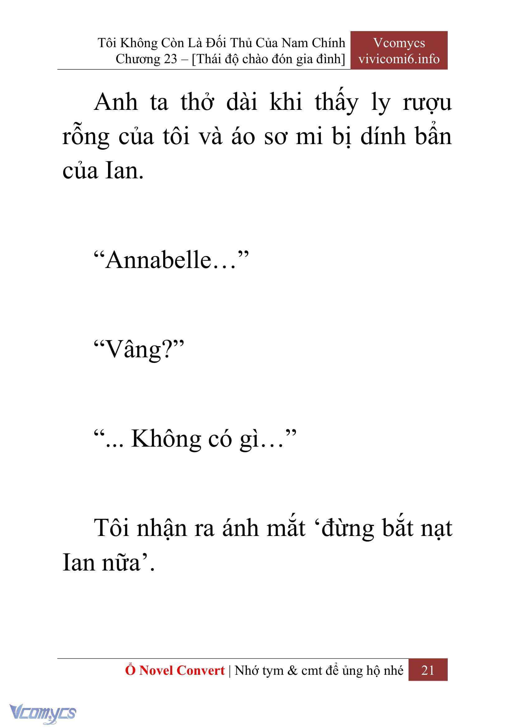 [Novel] Tôi Không Còn Là Đối Thủ Của Nam Chính Chap 23 - Trang 2