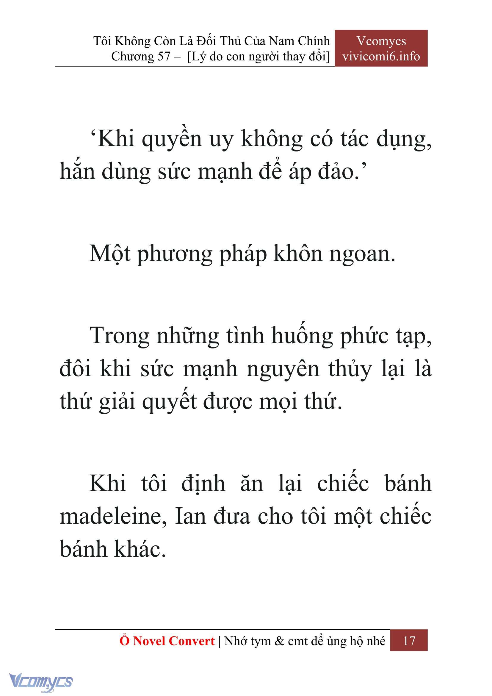 [Novel] Tôi Không Còn Là Đối Thủ Của Nam Chính Chap 57 - Trang 2
