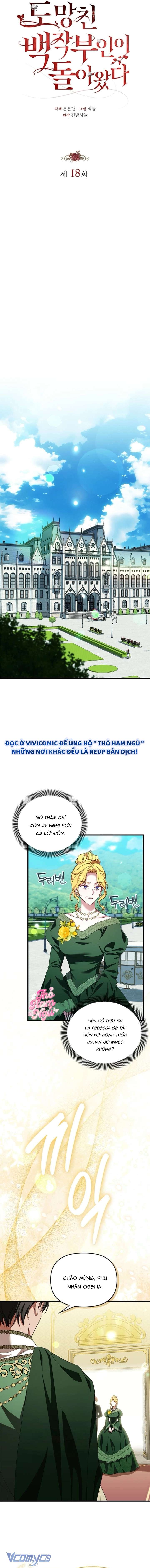 Nữ Bá Tước Bỏ Trốn Đã Quay Trở Lại Chap 18 - Trang 2