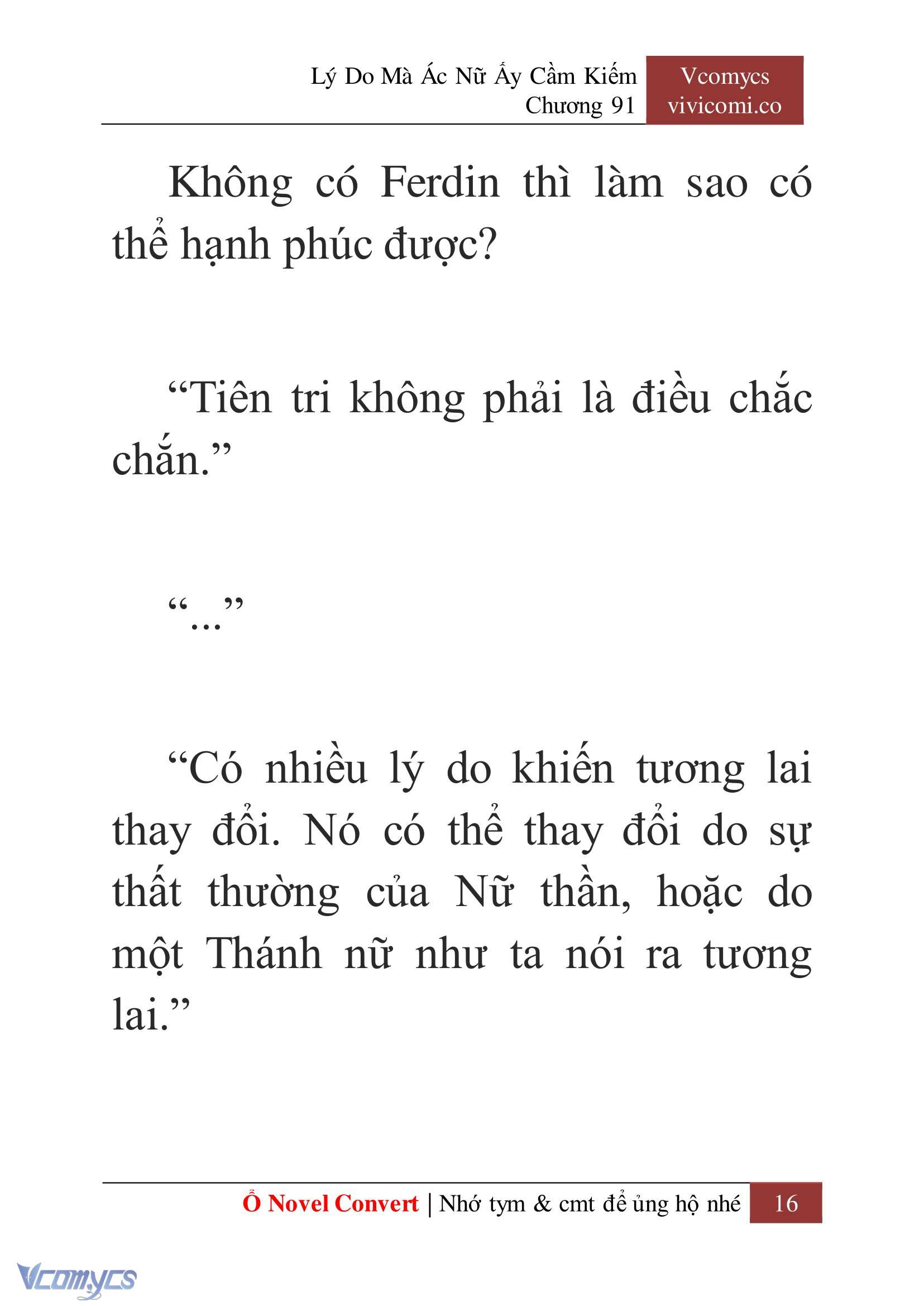 [Novel] Lý Do Mà Ác Nữ Ấy Cầm Kiếm Chap 91 - Trang 2