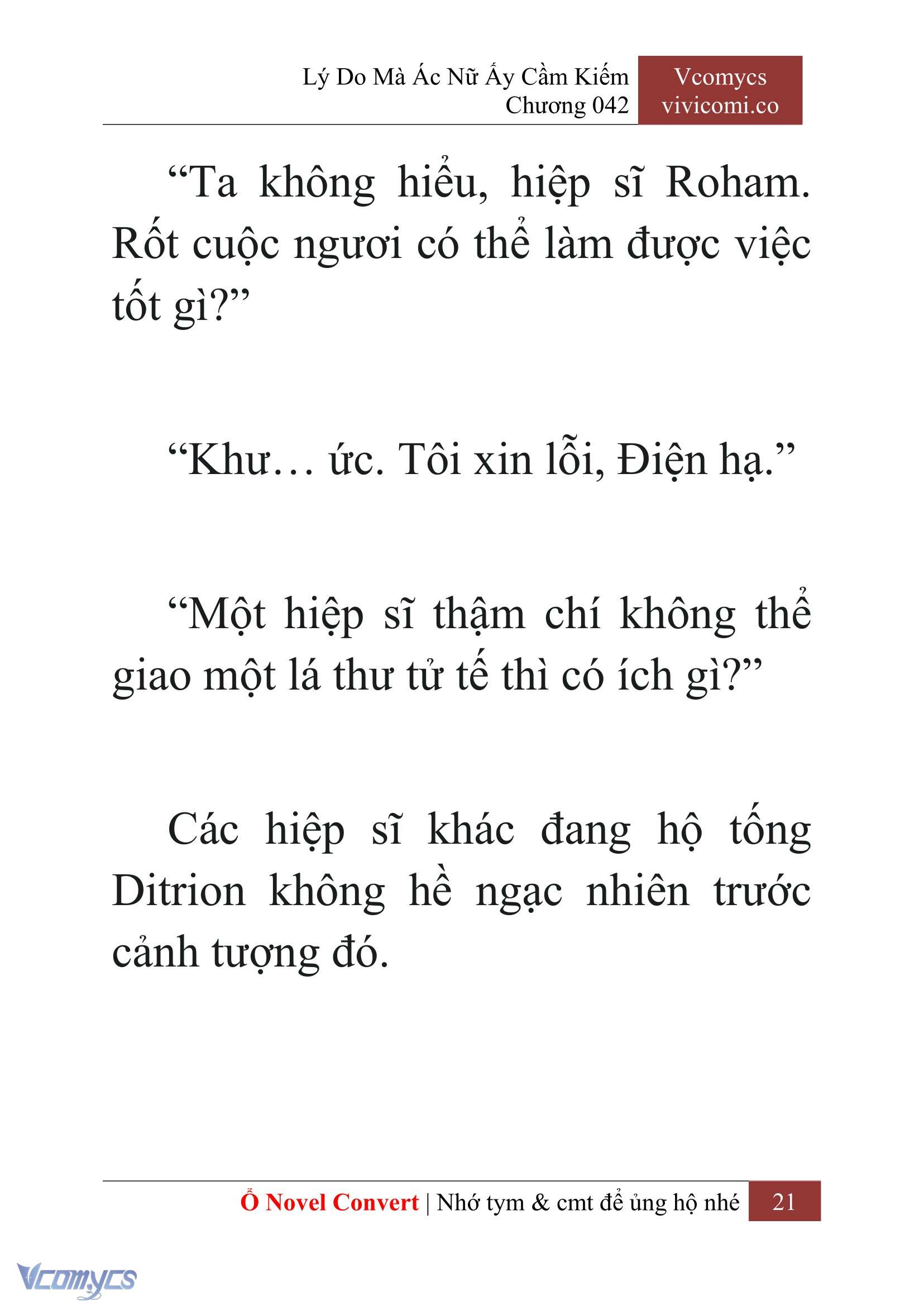 [Novel] Lý Do Mà Ác Nữ Ấy Cầm Kiếm Chap 42 - Next Chap 43