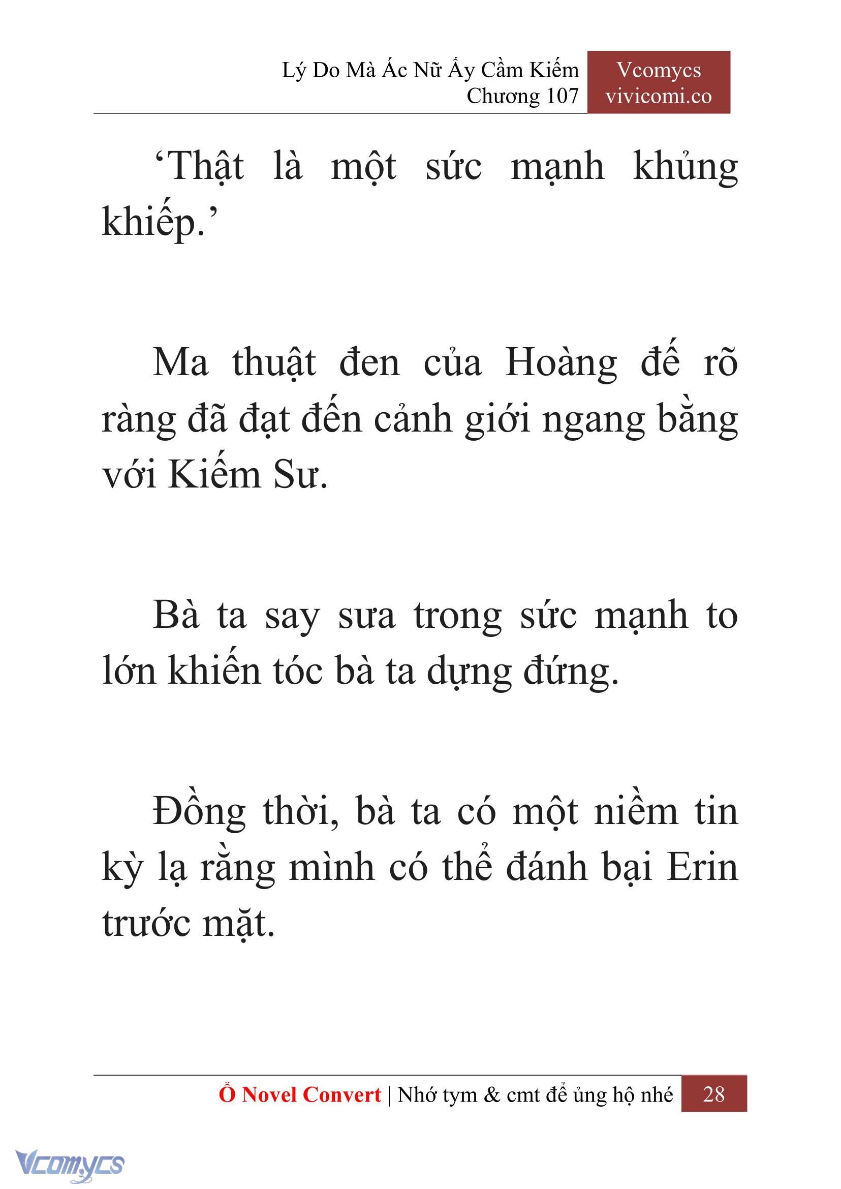 [Novel] Lý Do Mà Ác Nữ Ấy Cầm Kiếm Chap 107 - Next Chap 108