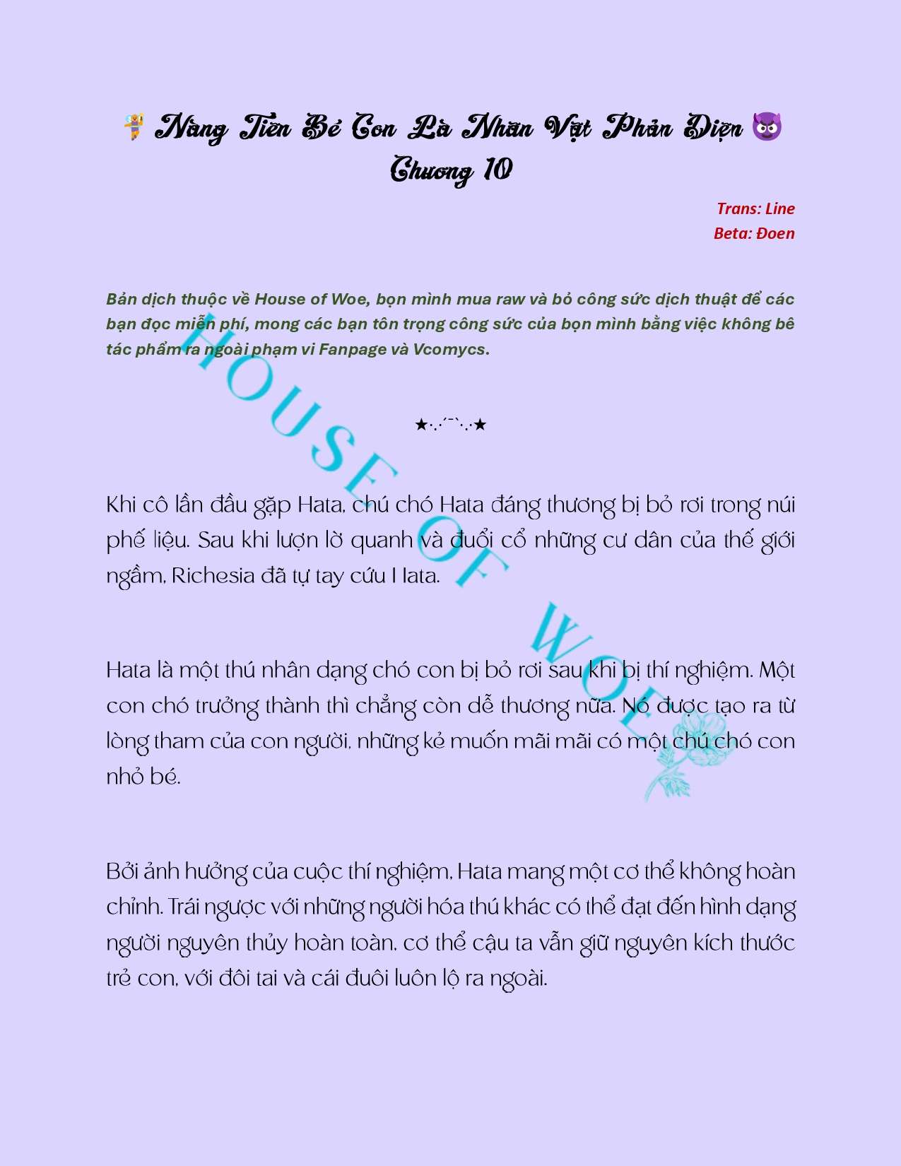 [NOVEL] NÀNG TIÊN BÉ CON LÀ NHÂN VẬT PHẢN DIỆN Chap 10 - Next Chap 11