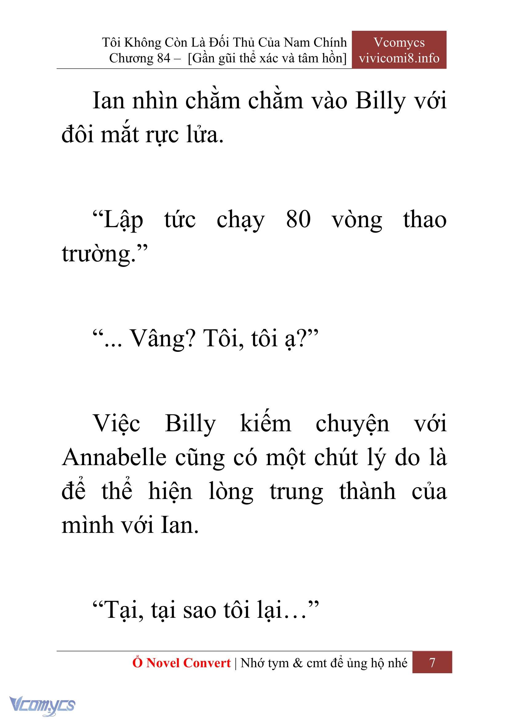 [Novel] Tôi Không Còn Là Đối Thủ Của Nam Chính Chap 84 - Trang 2