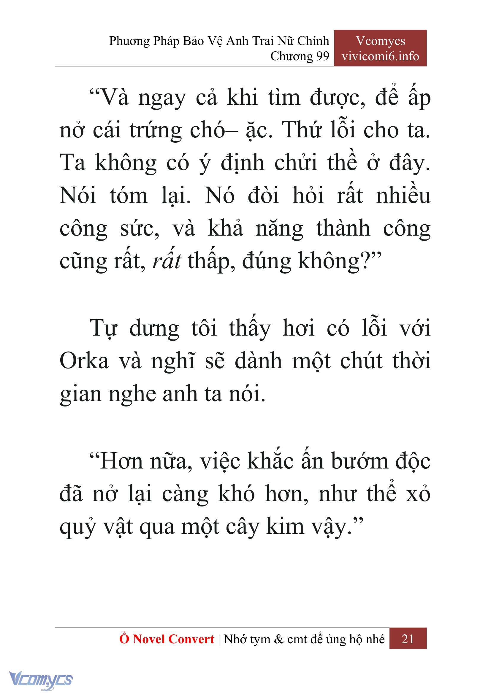 [Novel] Phương Pháp Bảo Vệ Anh Trai Nữ Chính Chap 99 - Trang 2