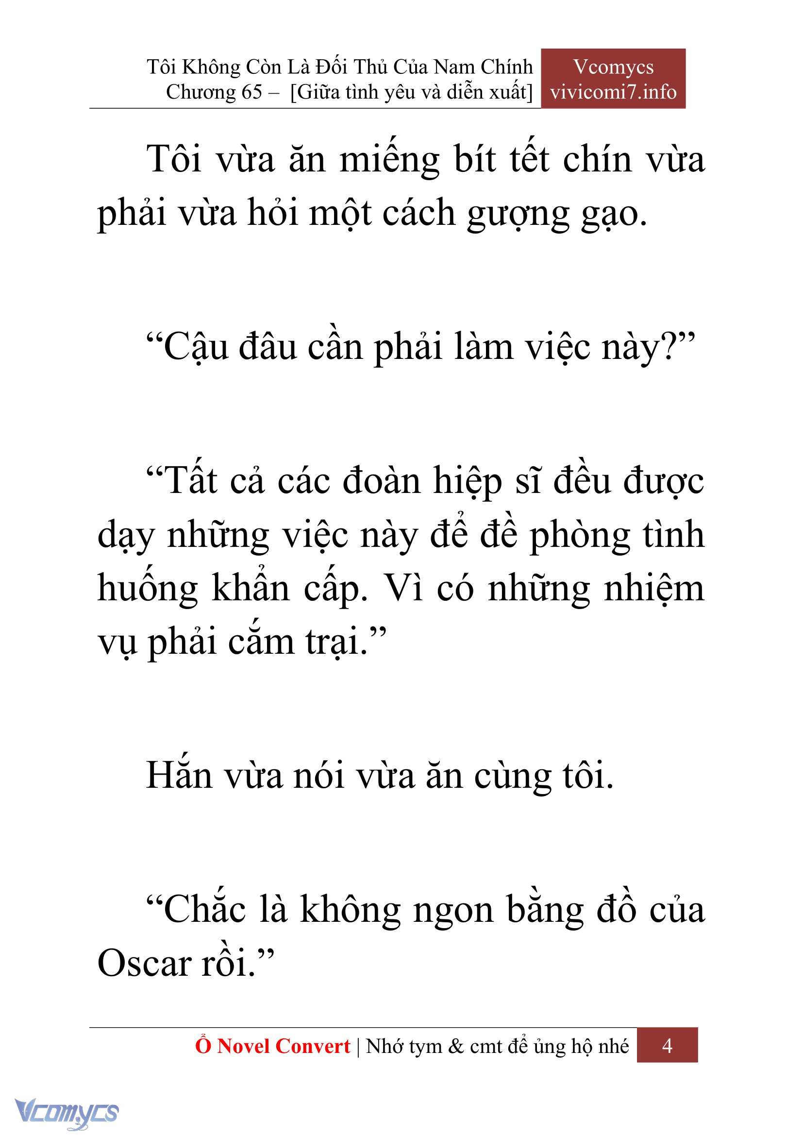 [Novel] Tôi Không Còn Là Đối Thủ Của Nam Chính Chap 65 - Trang 2