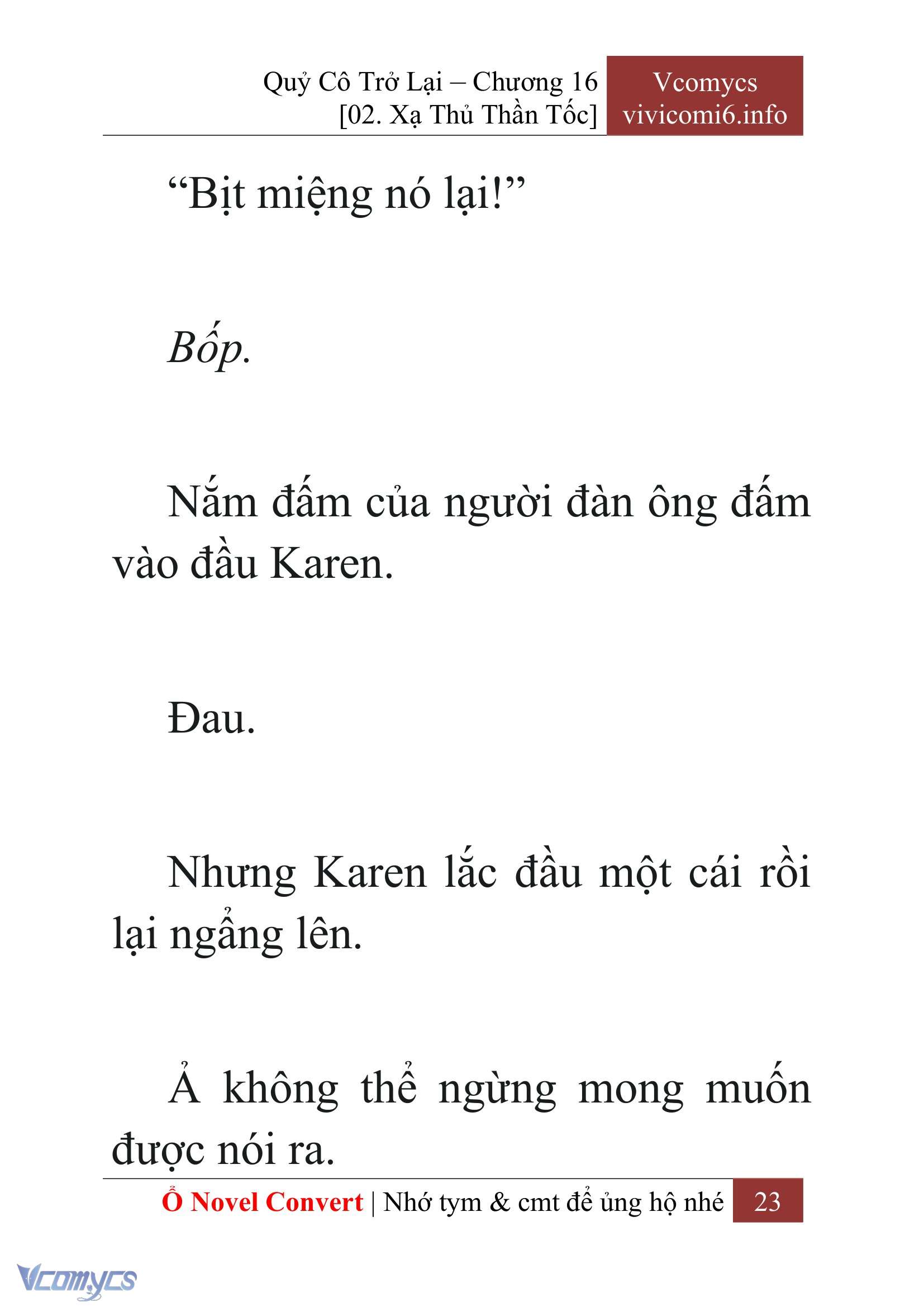 [Novel] Quý Cô Trở Lại Chap 16 - Trang 2