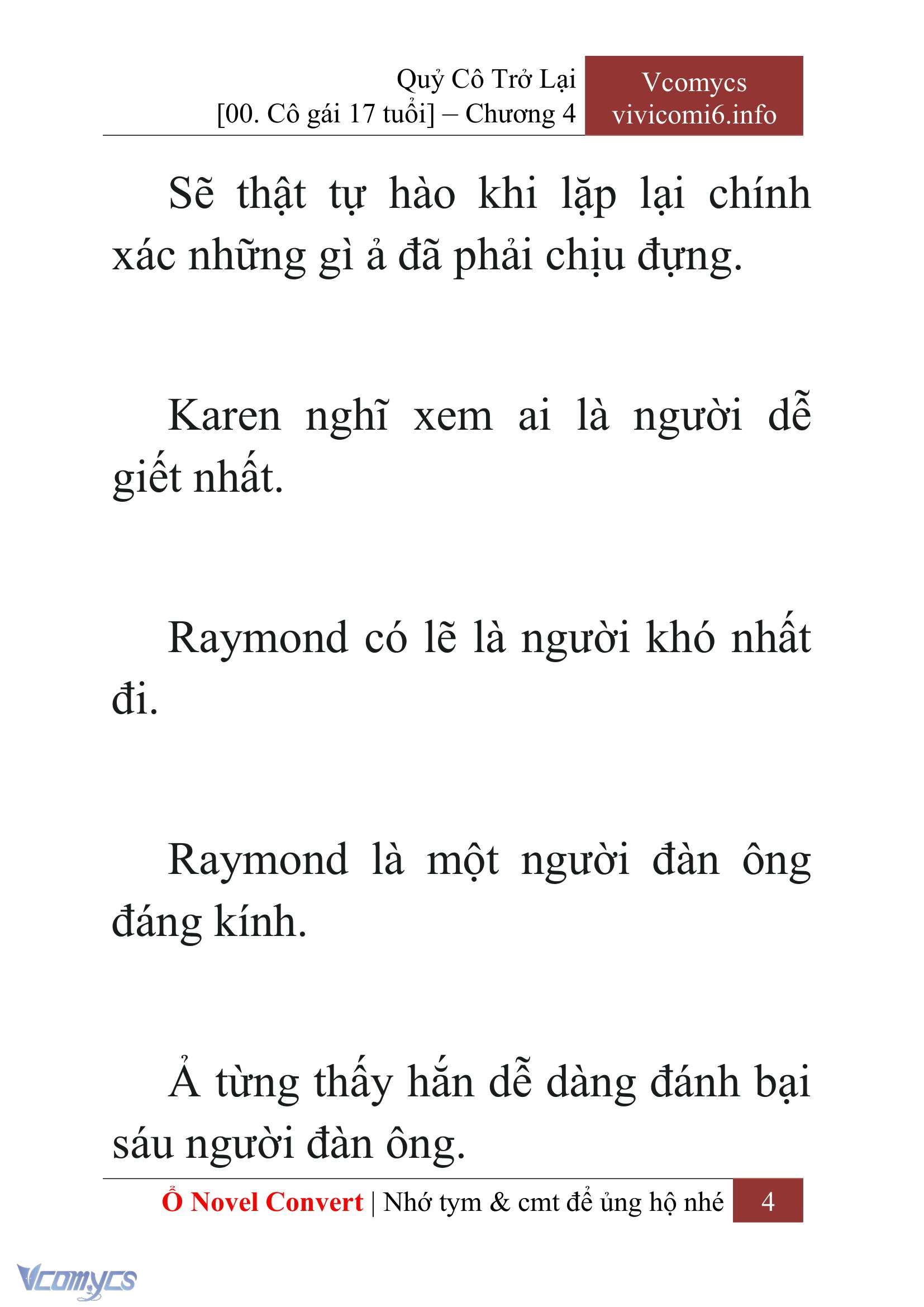 [Novel] Quý Cô Trở Lại Chap 4 - Trang 2