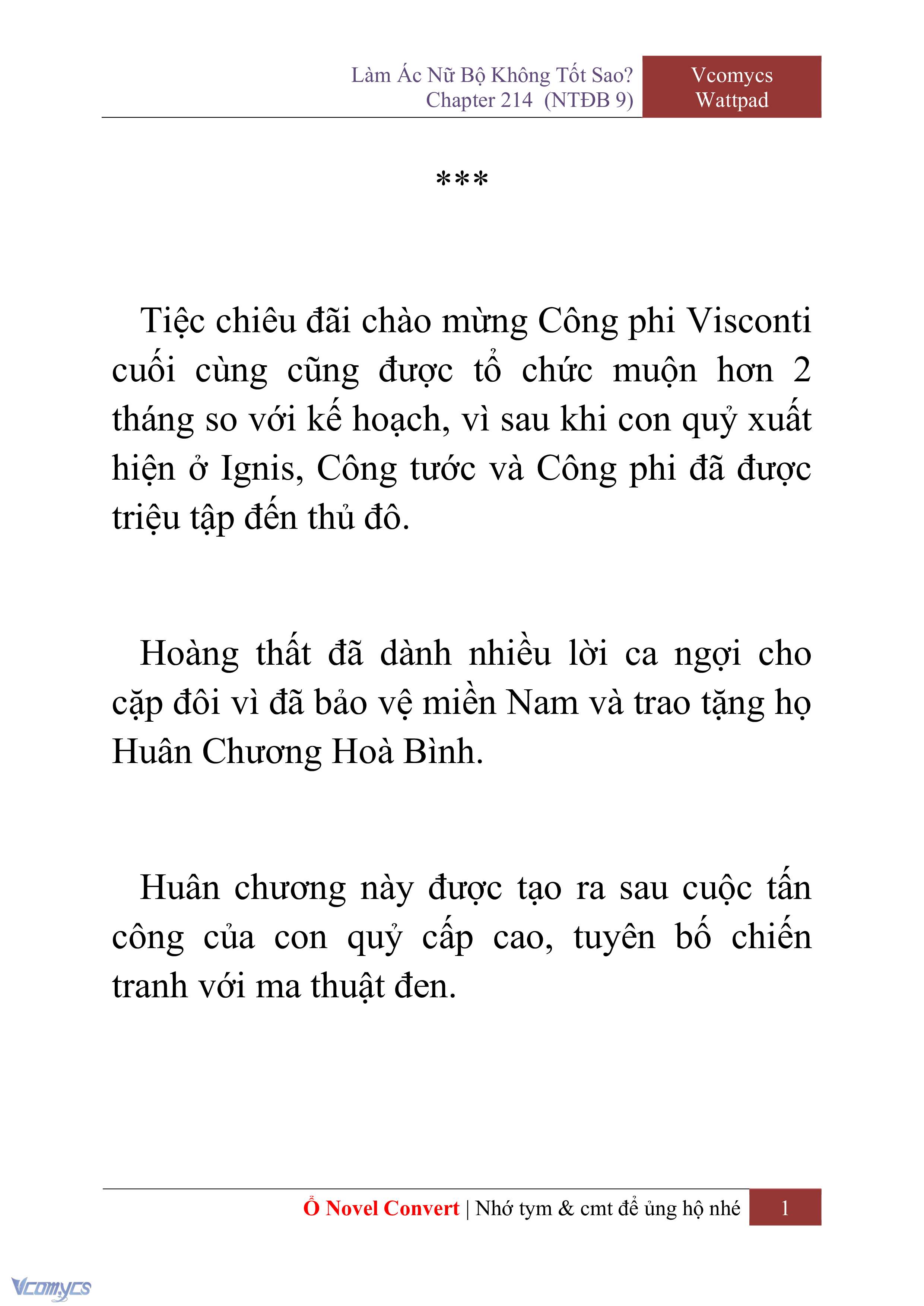 [Novel] Làm Ác Nữ Bộ Không Tốt Sao? Chap 214 - Trang 2