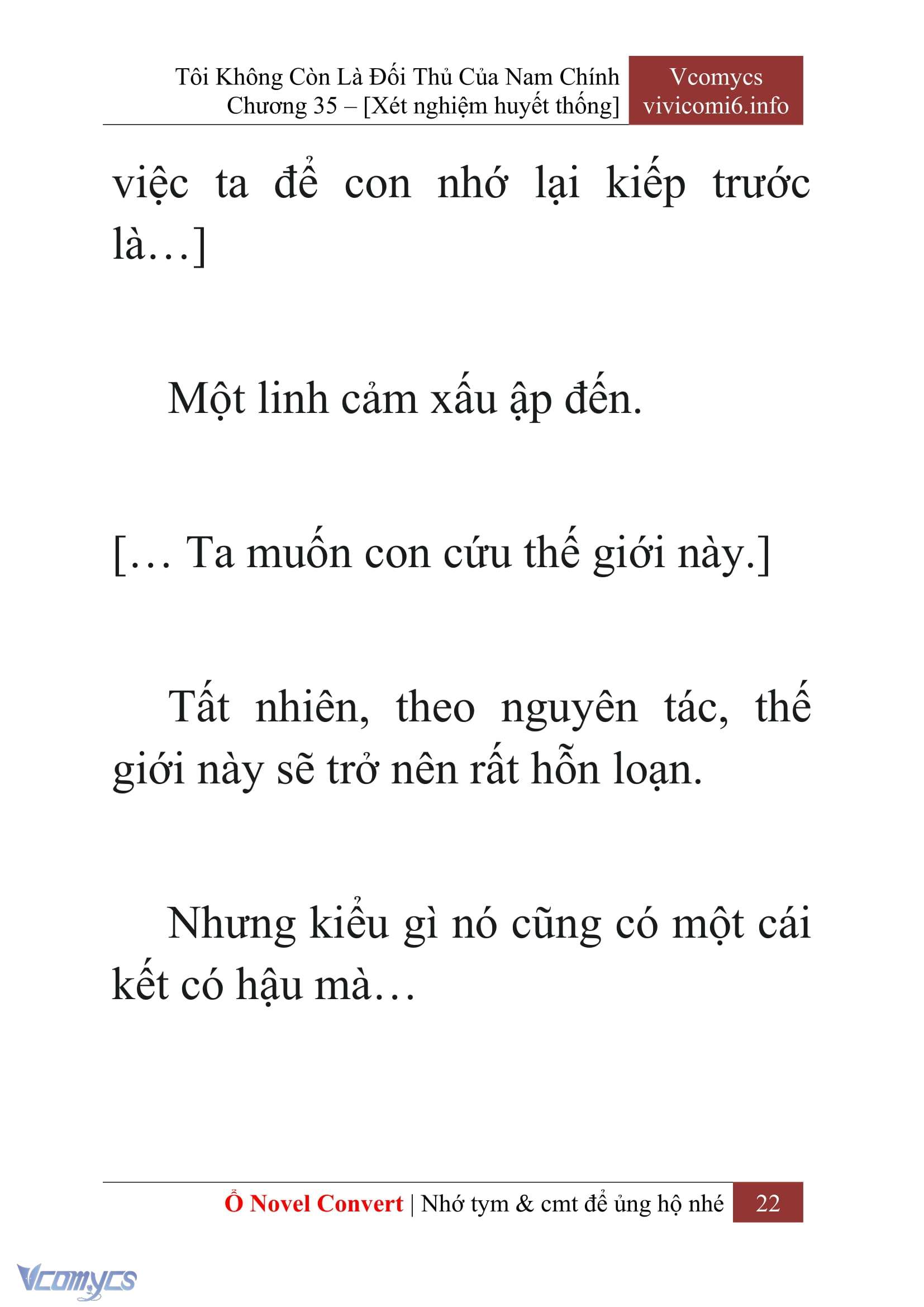 [Novel] Tôi Không Còn Là Đối Thủ Của Nam Chính Chap 35 - Trang 2