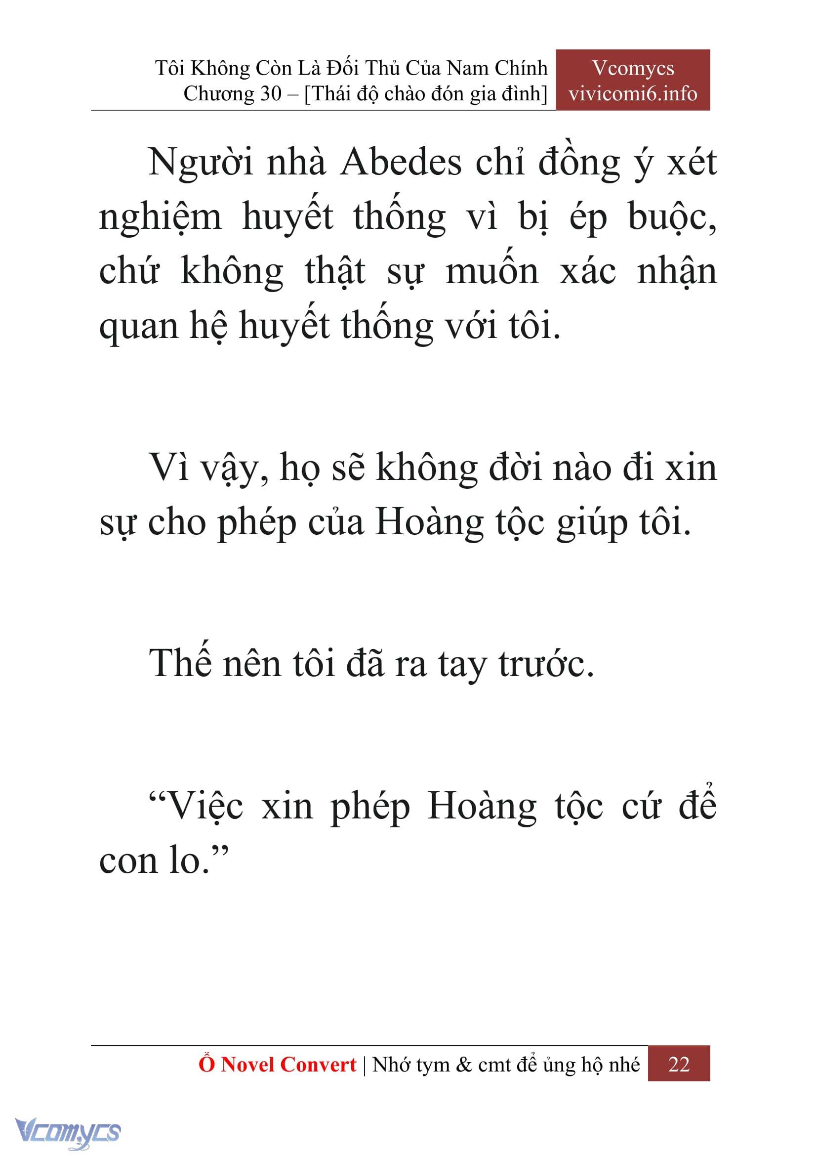 [Novel] Tôi Không Còn Là Đối Thủ Của Nam Chính Chap 30 - Trang 2
