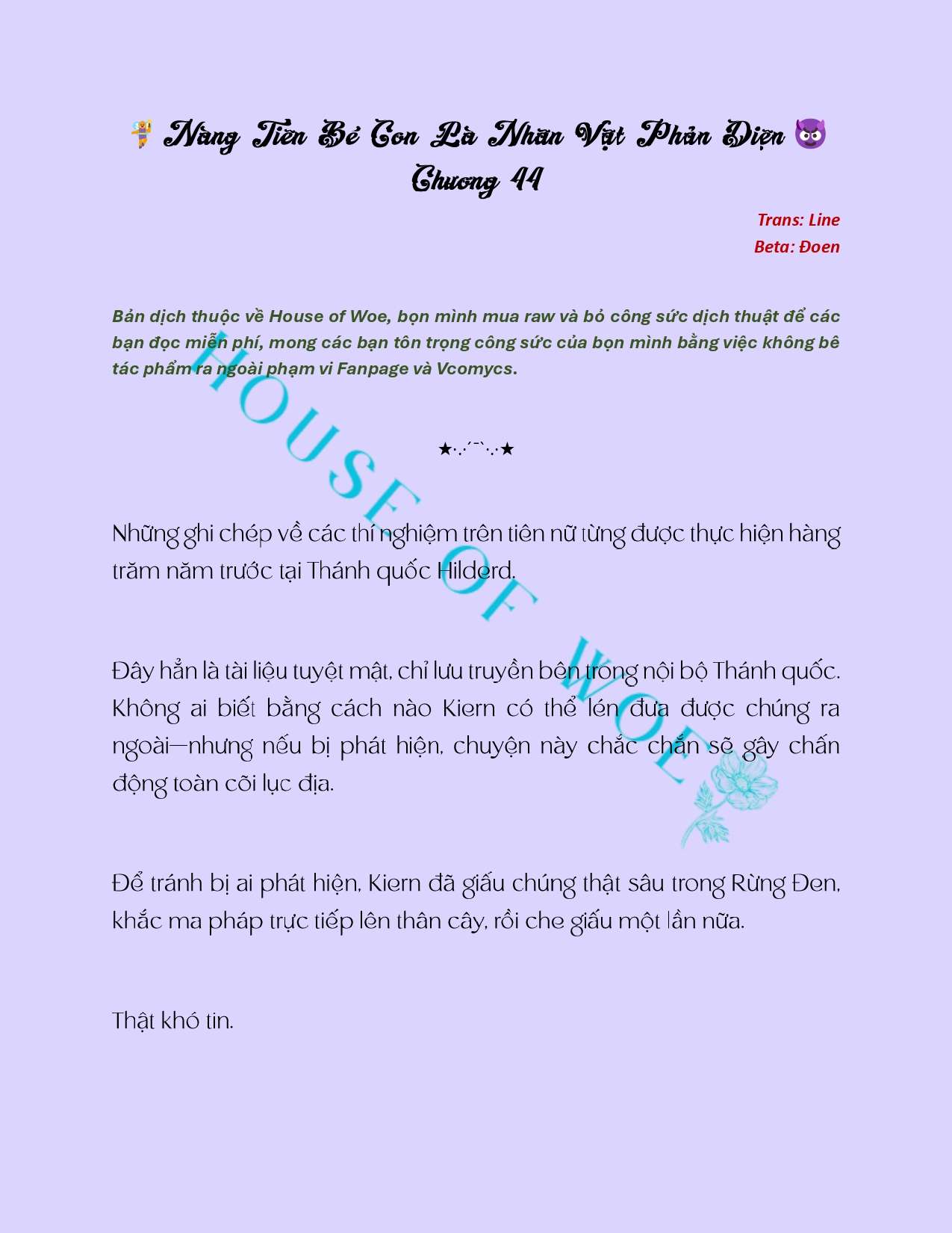 [NOVEL] NÀNG TIÊN BÉ CON LÀ NHÂN VẬT PHẢN DIỆN Chap 44 - Next Chap 45