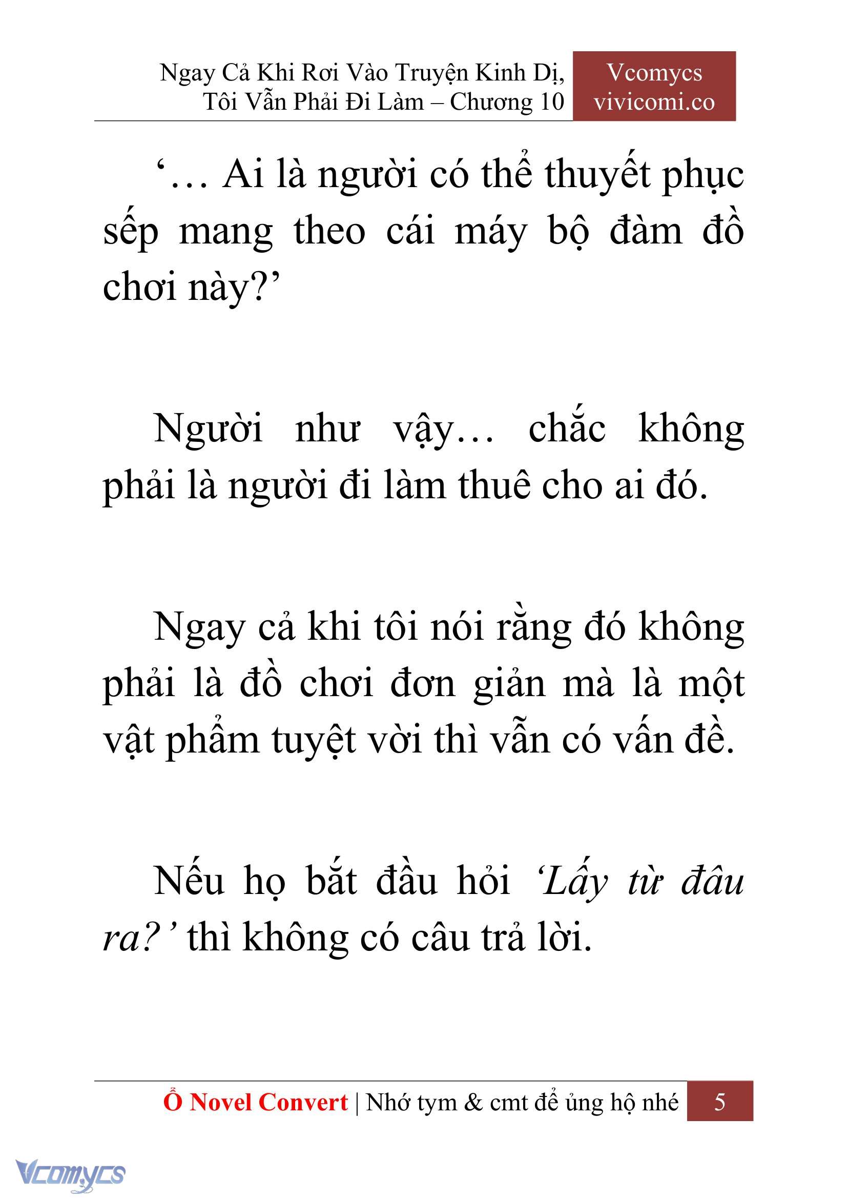 [Novel] Ngay Cả Khi Rơi Vào Truyện Kinh Dị, Tôi Vẫn Phải Đi Làm Chap 10 - Next 