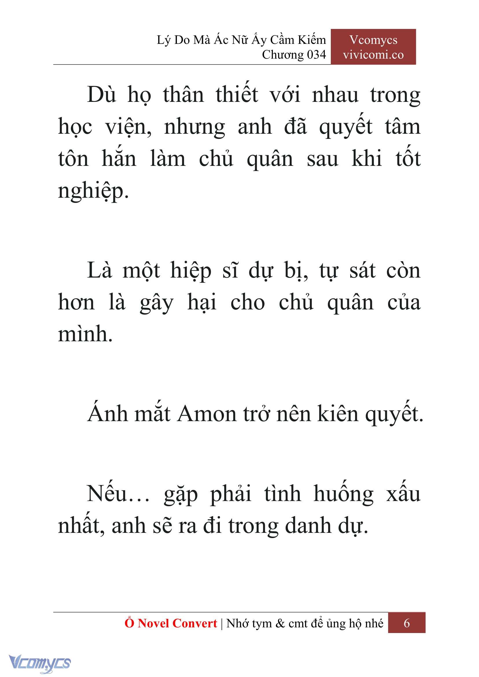 [Novel] Lý Do Mà Ác Nữ Ấy Cầm Kiếm Chap 34 - Next Chap 35