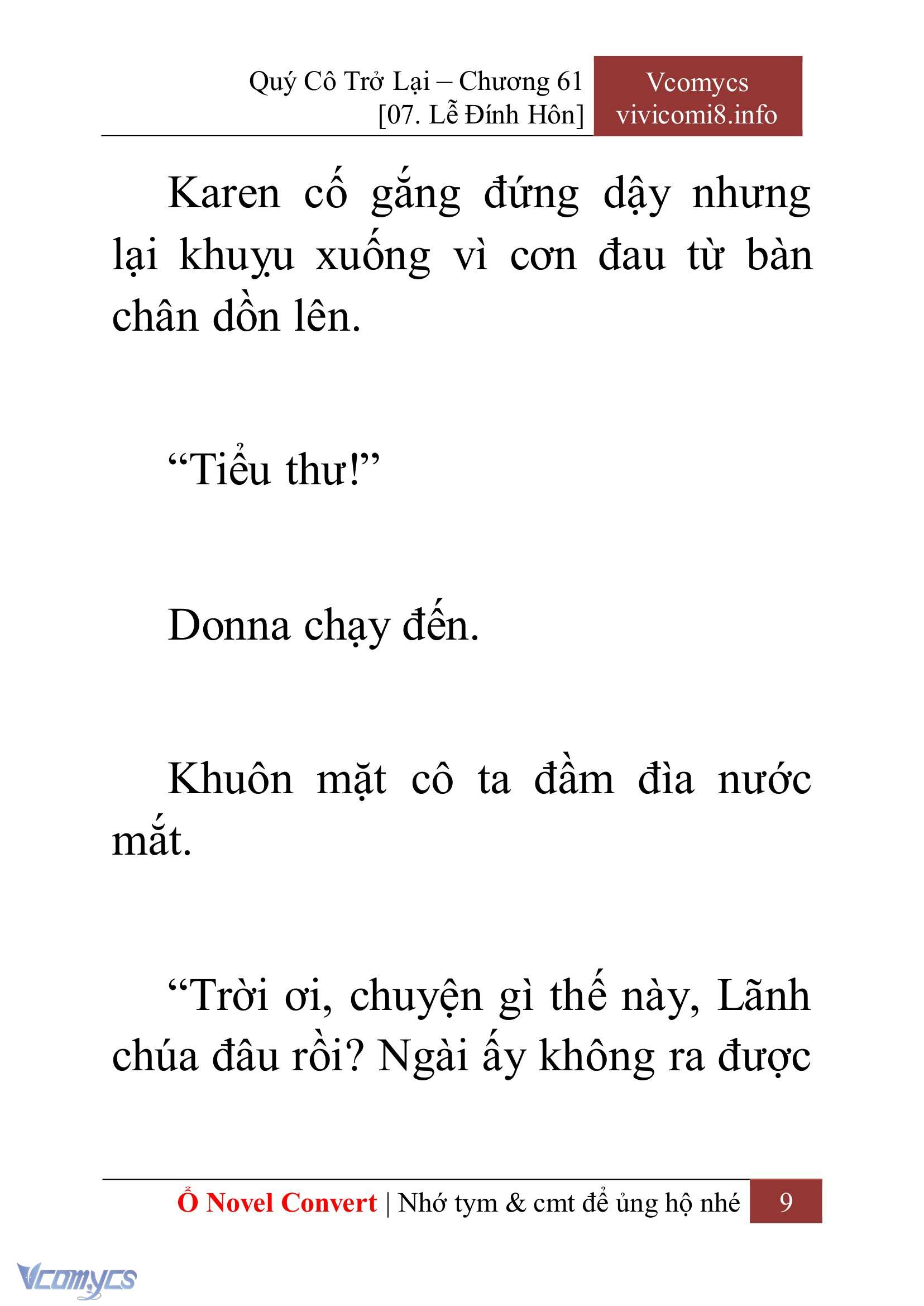 [Novel] Quý Cô Trở Lại Chap 61 - Trang 2