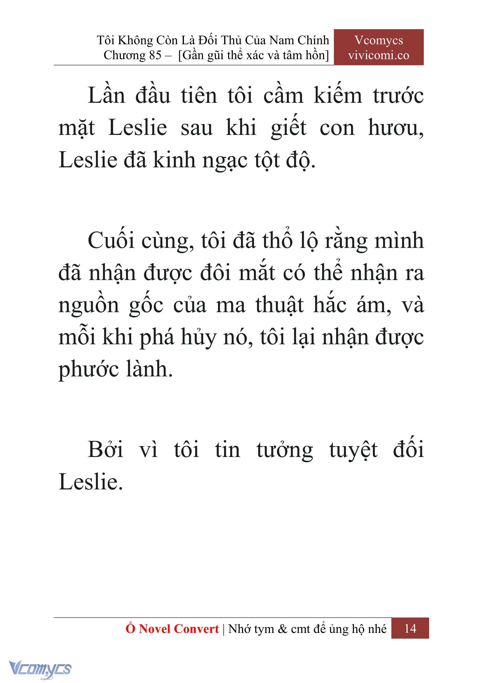 [Novel] Tôi Không Còn Là Đối Thủ Của Nam Chính Chap 85 - Next 