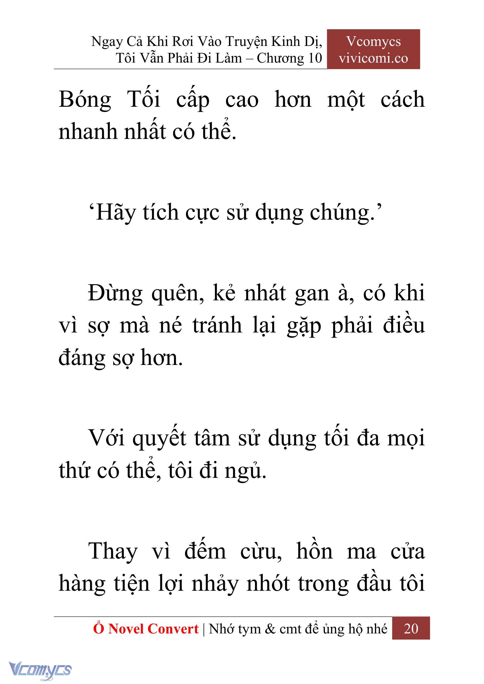 [Novel] Ngay Cả Khi Rơi Vào Truyện Kinh Dị, Tôi Vẫn Phải Đi Làm Chap 10 - Next 
