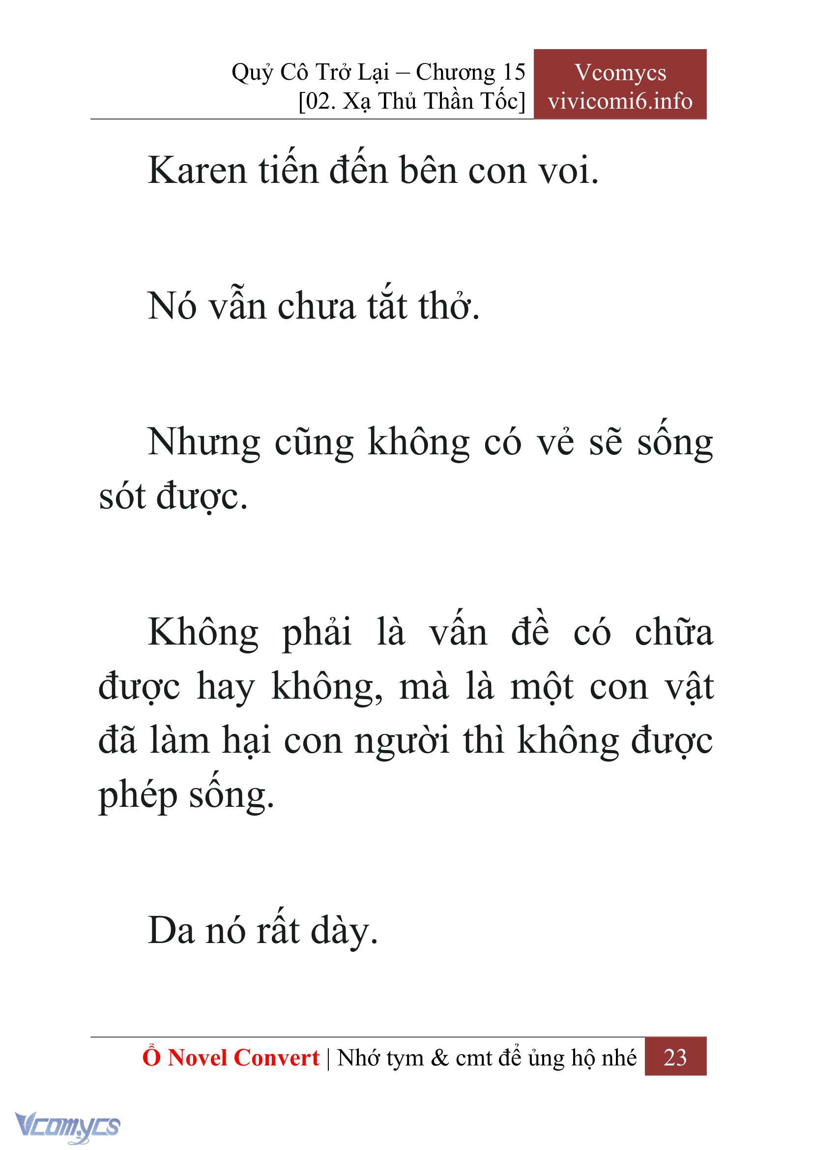 [Novel] Quý Cô Trở Lại Chap 15 - Trang 2