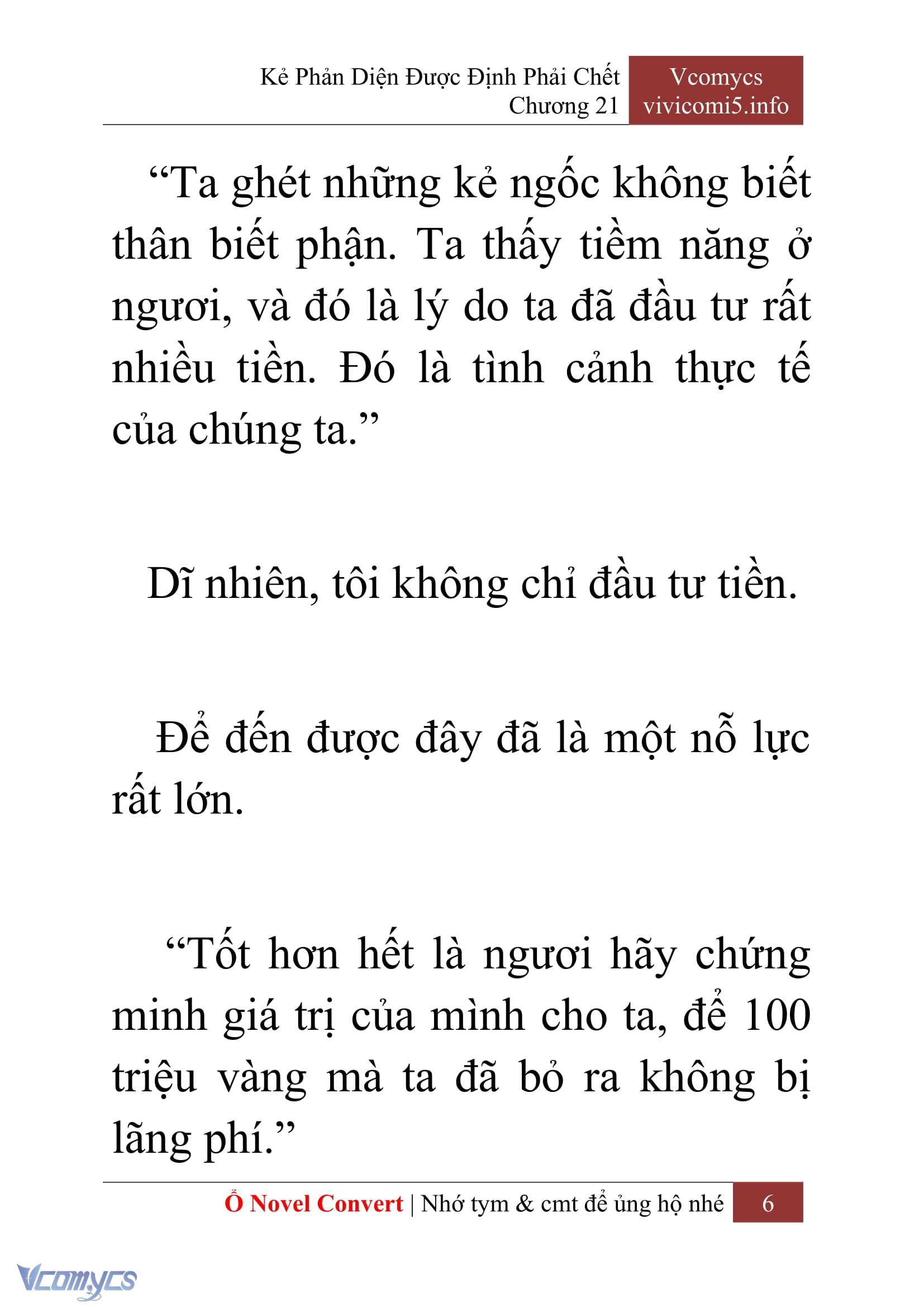 [Novel] Kẻ Phản Diện Được Định Phải Chết Chap 21 - Trang 2